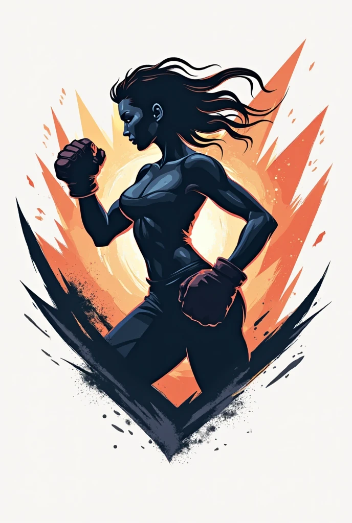 For a black women's soccer uniform, with a design of a muscular man silhouette in profile lifting dumbbells vectorized in black tones with yellow simulating rays coming out of his body all over the shirt, you could consider the following:
shirt:
Color Base: negro.
Brand : nike
Design: A design on one side of the shirt with a silhouette of a muscular man lifting weights vectorized in yellow and black tones, perhaps with a graphic style
Shorts: negro con amarillo
Color Base: negro.
Details: They could have small accents in yellow to complement the design of the shirt.
socks:
