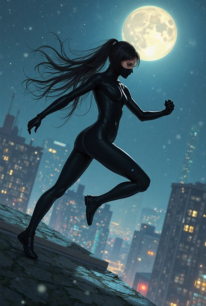 4K，realisticlying，Glamorous，charming，The very detailed，There a girl in Dingcheng，Wearing a black Spider-Man costume（Spider-Man Venom Black Suit），（Black and white：1.4） the night,symbiote，venomize，poison，a large amount of mucus,she a spiderman，she a spider gwen ,Black superhero theme，In front of the sky，Flushed complexion，( Open legs， camel-toe，， Vulvar shape：1.3）,(GGCameltoe:1.3)Legs apart，25 years old，full bodyesbian，Full body female love