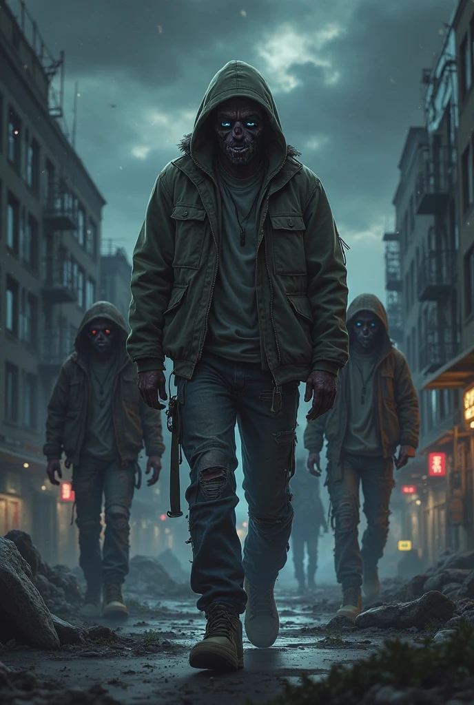 <lora:LoraHorrorS4w3d0ff_v10:0.8>,from above shot,dark moody, strong depth of field, photo of many zombies ,crowd of zombies, some of in hoodie, bloody clothes, on a rainy night,some of wearing ripped torn clothes, dirty, walking towards to viewer slowly, fearexpression, wet, bloody,
finely detailed skin,photorealistic, best quality, realistic, high_quality, hyper_detail <lora:fearExpression_v10:1.6>
