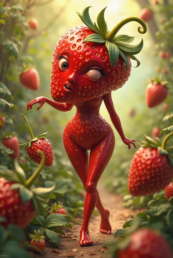 Strawberry Alien Born from Strawberries, giga_busty