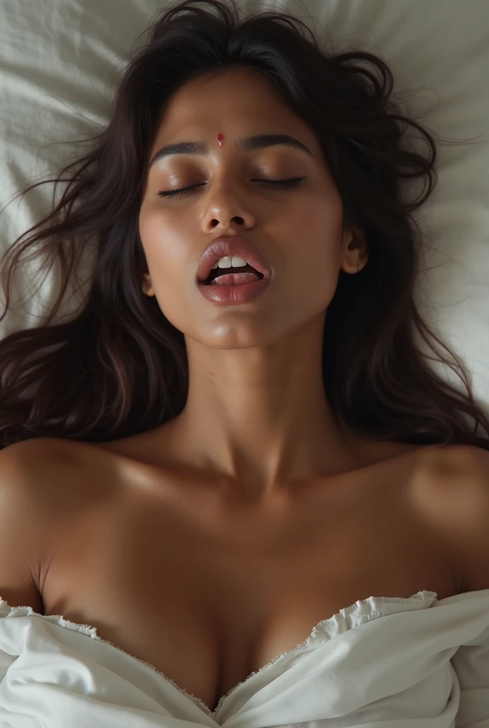 indian girl, beautiful, bed, Cowgirl, Climax, scream, tongue out, closed eyes, Creampie, subjective perspective,Completely naked, whole body, Sweat, semen, a reluctant face,spread legs, Facial, vagina with penis inserted, Arms thrown out to the side, Female 1, Male 1, overlooking, Bukkake, cum in mouth, vaginal , tongue out, 口からsemen, 膣からsemen, insert penis into vagina,M字spread legs, whole bodyにSweat, 陰茎からsemen, 顔にsemen,胸にsemen, 腹にsemen, 太ももにsemen, 膣にsemen