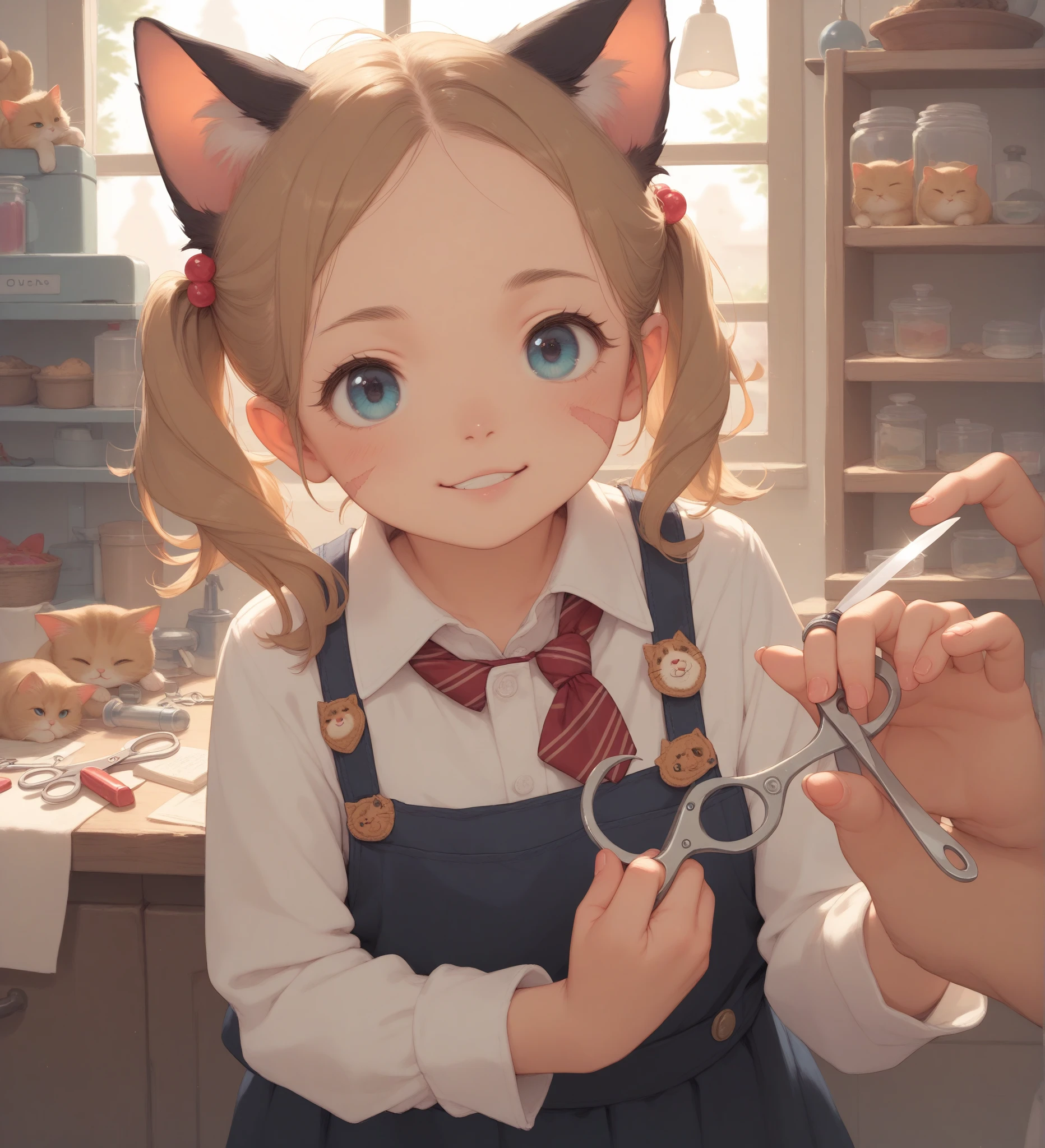 /imagine prompt: illustration of A beautiful little girl with long pig ears and a middle-aged man conducting experiments in the laboratory ,A beautiful little girl with long pig ears::15, Conduct experiments::15, Stacked with experimental equipment::13, A middle-aged person wearing a white coat::15, rule of thirds composition::5, high angle view::10, Unreal Engine::10, beautiful lighting::10, Dramatic light::8, Cinematic light::12, Fantasy::12, hyper quality::5, Futuristic laboratory::10, Steampunk::13, cinematic::6 --seed 33434521 --s 400 --q 2 --c 40