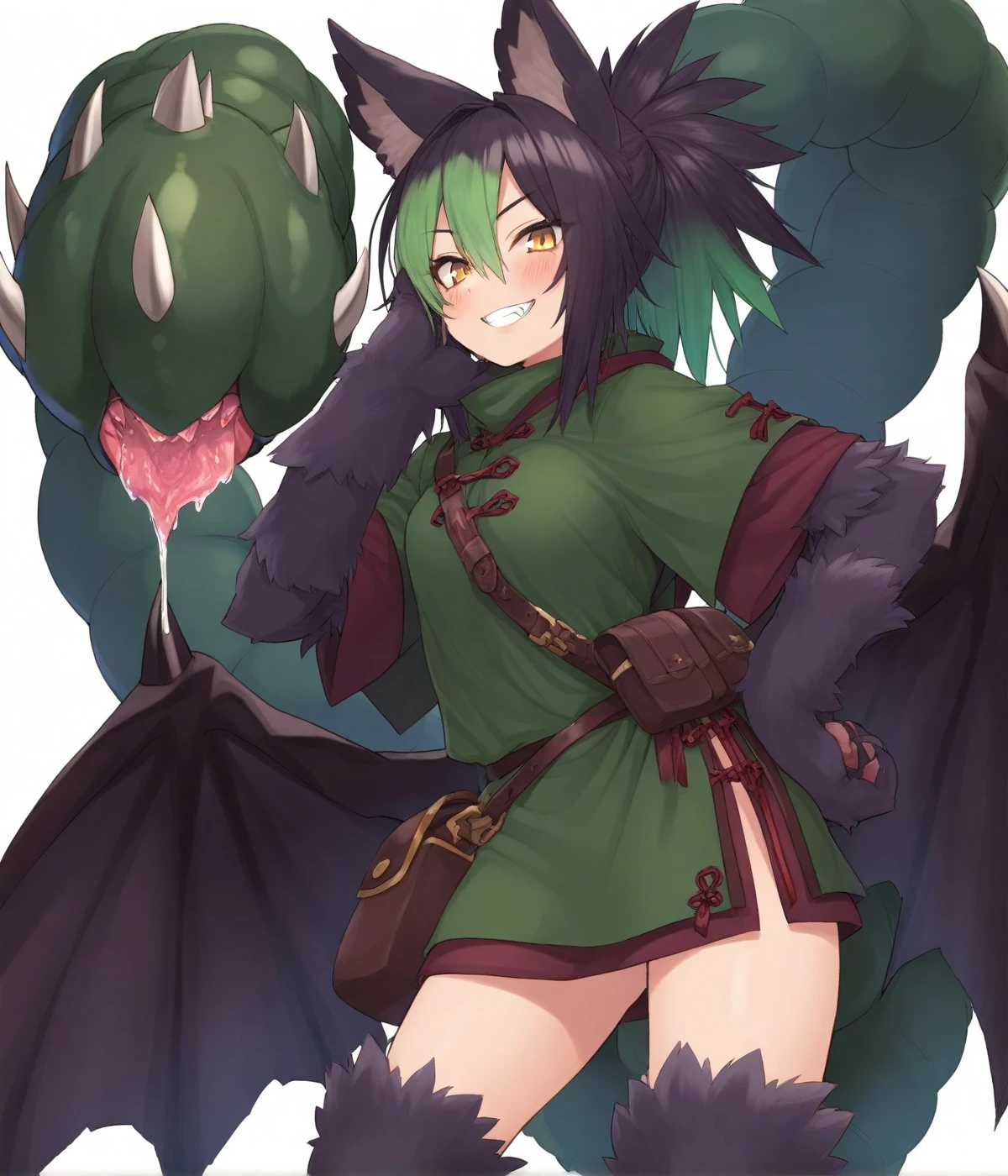 by kenket, Ross Tran, zaush, foxovh, by teranen, by fumiko, by Pixelsketcher, by Einshelm, (by Hioshiru), by fluff-kevlar, by Ajin, (dragon:1.4), red dragoness, ((anthro)), 8k, 4k, 2k, detailed, intricate, (female), ((solo)), ((scaly)), (masterpiece), best quality, (detailed scales:1.4), NSFW, (hogsks), (photo-realistic), hogwarts, harry potter, (((ravenclaw))), black robe with blue trim, uploaded on e621, (by hioshiru), by sefeiren, digitigrade, girl, castle, ((dark red scales)), silver belly scales, (scaled skin), green eyes, dark hair, ((long tail)), ((thick tail)), teen, skinny, slim build, long legs, clawed feet, long ears, long snout, female, (portrait), small breasts, solo female, plaid skirt, pleated skirt, pulled up skirt, upskirt, white panties, cotton socks, white thigh-high socks, sweater, tight panties, camel toe, surprised expression, blushing, standing, windy upskirt, windy, windblown hair, windblown clothes, windblown robe, outdoors, castle exterior, covered breasts, flowing robe, (sweater), schoolgirl, cameltoe