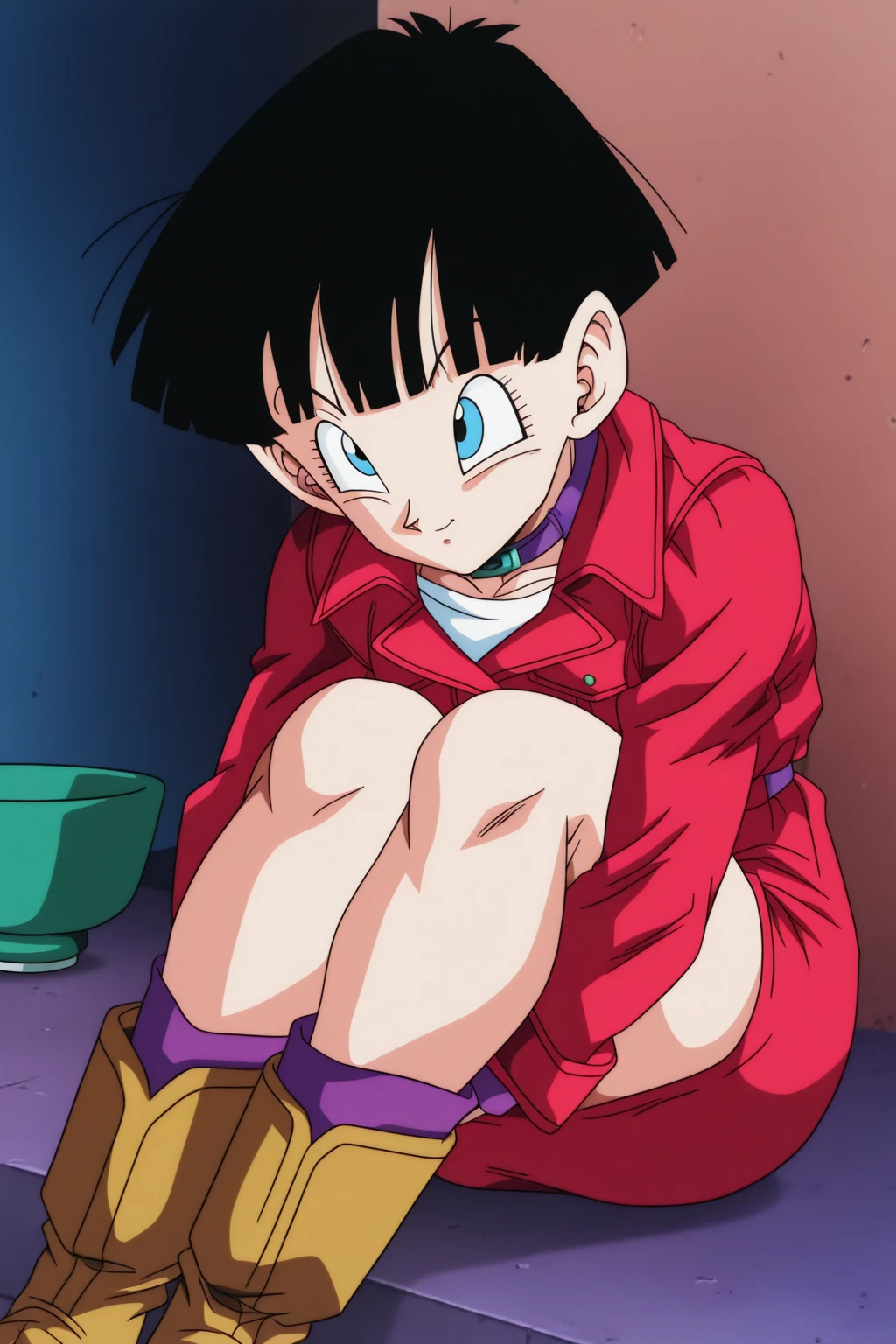 fountain_cheered up, score_9, score_8_above, score_7_above, cheered up screencap,8k, absurd resolution,
Pan \(Dragon Ball\), 1 girl, Alone, looking at the viewer, short hair, hits, black fur, session, whole body, black eyes, crossed arms, crossed legs, denim, orange scarf, retro artStyle, female , v shaped eyebrows, from below, rock, diaphragm, clavicle, 1990s \(Style\), naked, sexy body, ass medium, tits medium, sexy ass, medium breasts, sex anal
