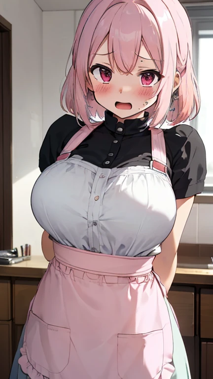 (nsfw,)((Mochizuki Momiji,momiji mochizuki,new game!,short hair, blue eyes, ribbon, hair ribbon, pink hair, sidetail, oneside up,green eyes,hair intake, hair band)),((solo girl)),((Perfect body,))((Super beautiful,))((High quality,))((Heavy breathing,sweat, Sweaty and wet all over,))(Hotel room,)blush,backlit,shiny glossy,gigantic breast, Looking at Viewer,cowboy shot,nipple,paizuri,breasts blowjob,breast squeeze,sweat, semen,cum on hair and face,holding her breast with both hands,penis,ejaculating penis,fucked silly, sexual ecstasy,orgasm,grit teeth