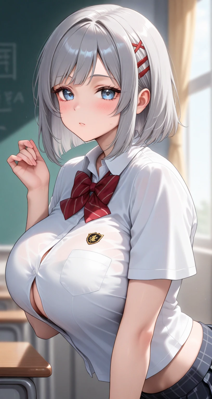 Ultra-high resolution, 8k,high quality,(((low length,Slender,Shrine maiden,nsfw))),(Retrospective angle,Cunning Hand),(iridescent light,soft shadow,Anime Painting,thin line drawing),One Little Woman,(((Big Breasts、Doggy breasts))),