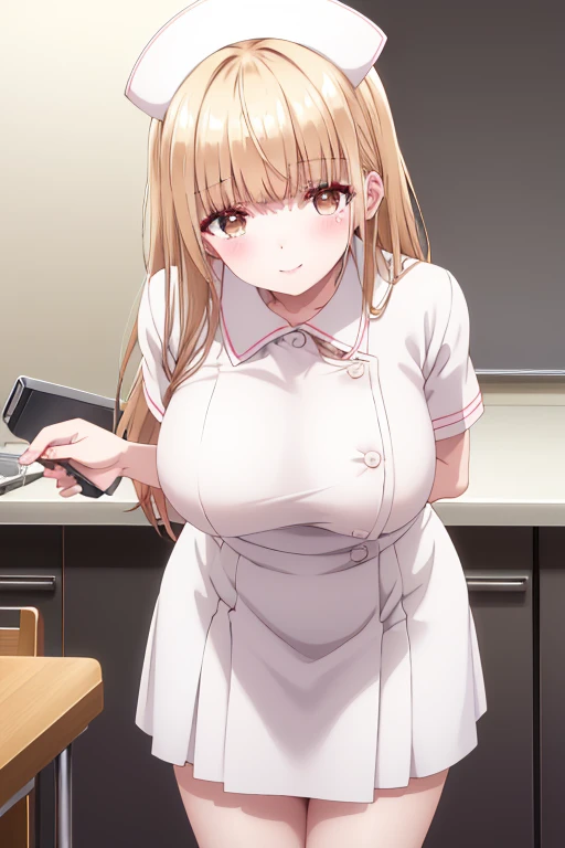 1girl, nsfw, KAZEMACHIHARUKA LIGHT BROWN HAIR, LOW TWINTAILS, HAIR BETWEEN EYES, HAIRCLIP, RABBIT HAIR ORNAMENT, SHORT HAIR, Purple EYES,, empty eyes, large breasts, nipple, Cafeteria, frozen, wet, crying, Naked, (1girl) Peeing, lactation, projectile lactation