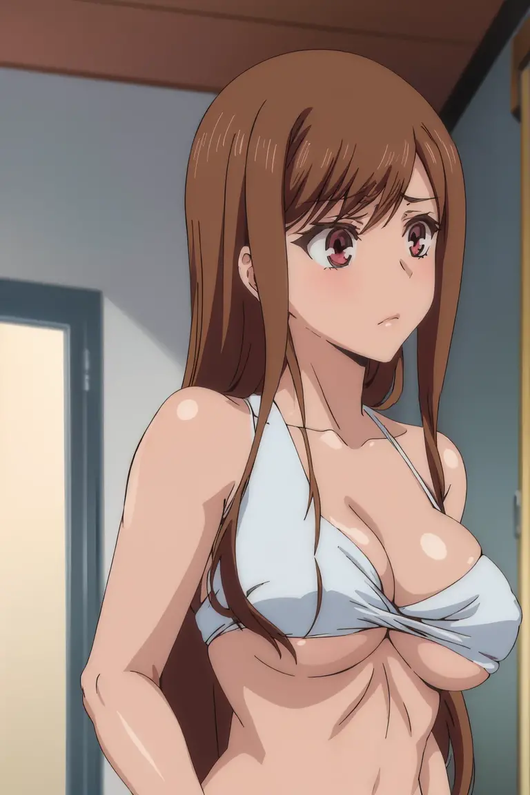 Cute mommy, mature women, pink bra see through nipples,realistic skin,perfect ,black hair, long hair, (hair over one eye:1.4), messy hair, hair between eyes, chubby,plump,fat, nude,dense pubic hair, extreme pubic hair, Sexy lips, pucker lips,cute shy blush on, chubby cheek