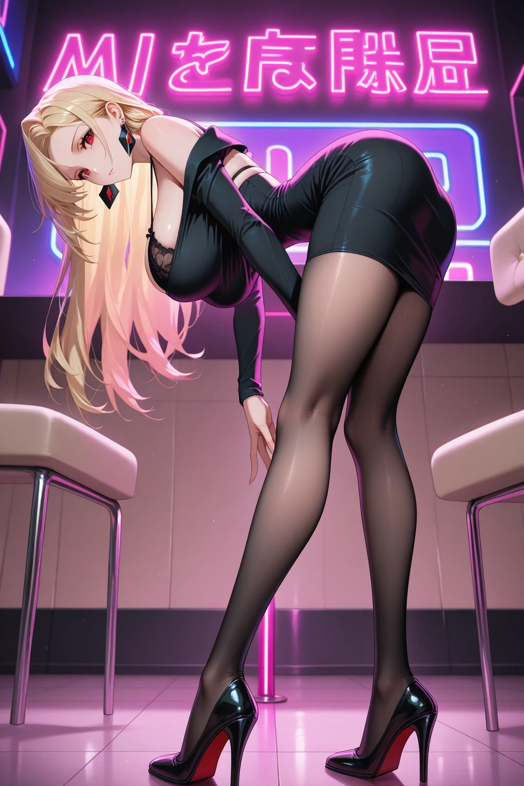 1 Girl，individual，breast，Smile，中等breast，Sitting，Yellow eyes，Sky，High heel，night，Skin of color，Cross-legged，Star\(Sky\)，Night Sky，Science fiction，alien，meteor，Special effects