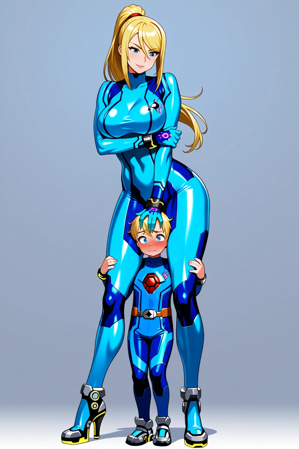 high quality, flexing, (solo darkskin japanese wrestler masked ladyboy:1.5), (latex bondage suits, boots), (detailed blue eyes), (blond manish short hair), (muscle:1.5), (dark shiny skin),(cum shot:1.5), (erected hard penis:1.3), (detailed puffy nipples:1.3), (nipple ring Pierces), looking at viewer, candle, dark dungeon, (smirk:1.2),