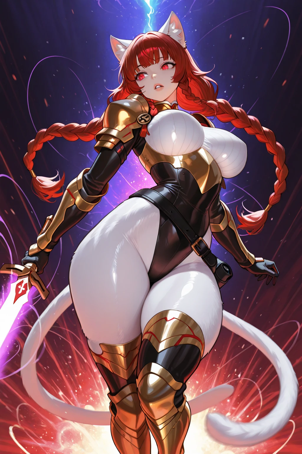 a close up of a cartoon of a woman with a knife, fullbody commission for, commission for high res, thicc, oc commission, sinister pose, full body xianxia, katanas strapped to her back, cel - shaded art style, dark sorceress fullbody pose, commission for, thick black line art, rias gremory, high school dxd red hair, expressionless, makeup, empty eyes, black hair, 8k, super detail, 4K, HD, highres, best quality, award winning, high quality, high details, super detail, textured skin, anatomically correct, ccurate, masterpiece, retina, UHD, hyper detail, hyper detailed face, thicc, biomechanical oppai, oppai, thicc, oppai proportions, sfw version