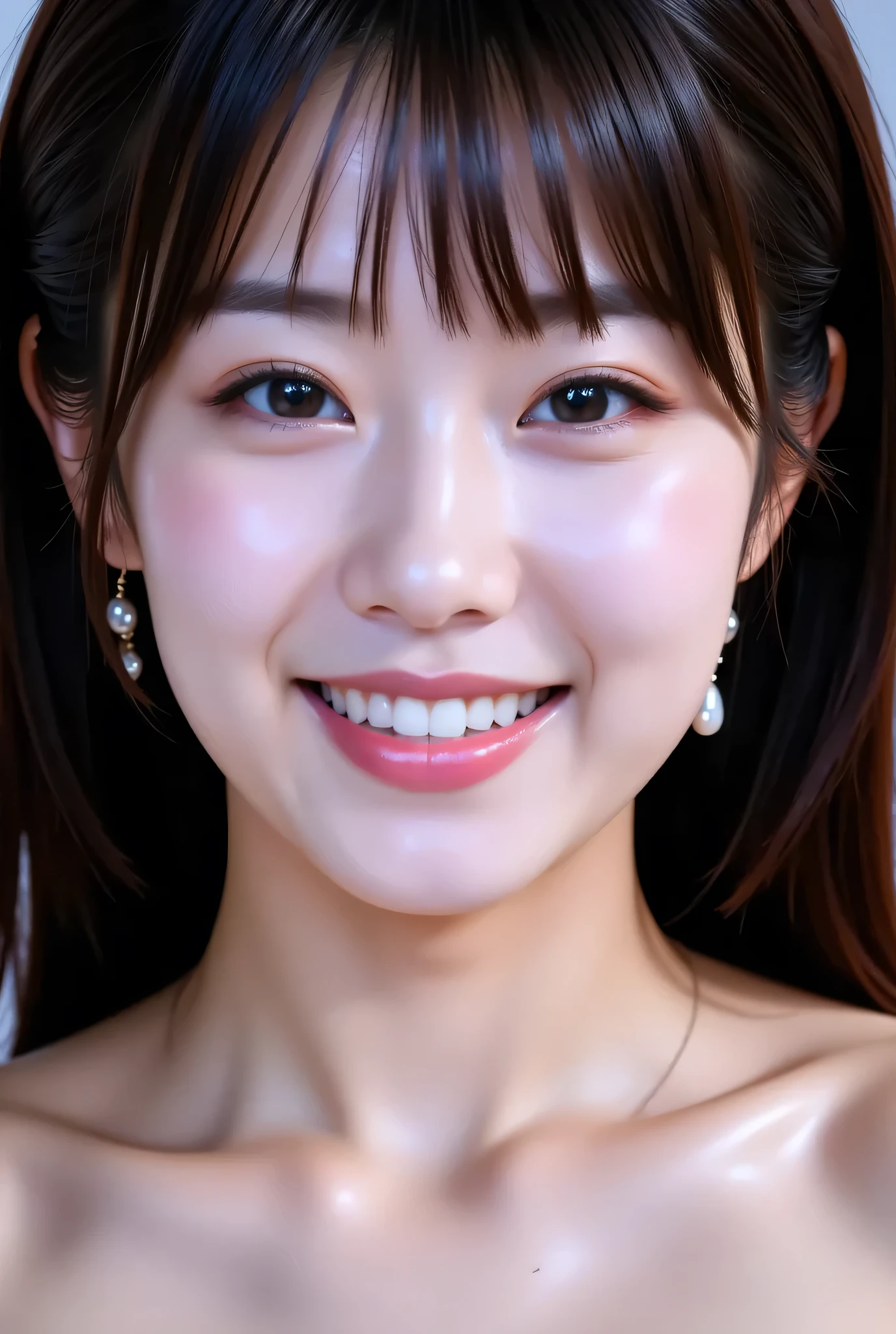 (top quality:1.4),(masterpiece:1.4),(realistic:1.4),(realistic:1.2),(超high res, オリジナルの   Picture   :1.4),(high res, Very Detailed:1.2),(8k:1.2),   {Picture}   ,{黒髪の女性の   Picture   },{  Bang:1.8},[],[stretches my chest],{{and a bright color, shining eyeshadow on the lower lashes}、{厚くボリュームのあるmascaraと組み合わせて、that accentuates eye-catching beauty},(((A bag of plump tears :2.0)))}}}
,{An 18-year-old girl}, {{{Smile Yan:teeth}}}, {{ beautiful ,  Shining Beautiful Skin: Fair skin:2.0}}}, (stretches my chest:: slender body),()- 
BREAK,{{{big nipples (red) big nipples}}: Areola {Pink} Areola}},
BREAK,{{}}, {beautiful face},{{  (Clear Eyes): ((big double eyelids)): (mascara): ((charming, A bag of plump tears)) }}
