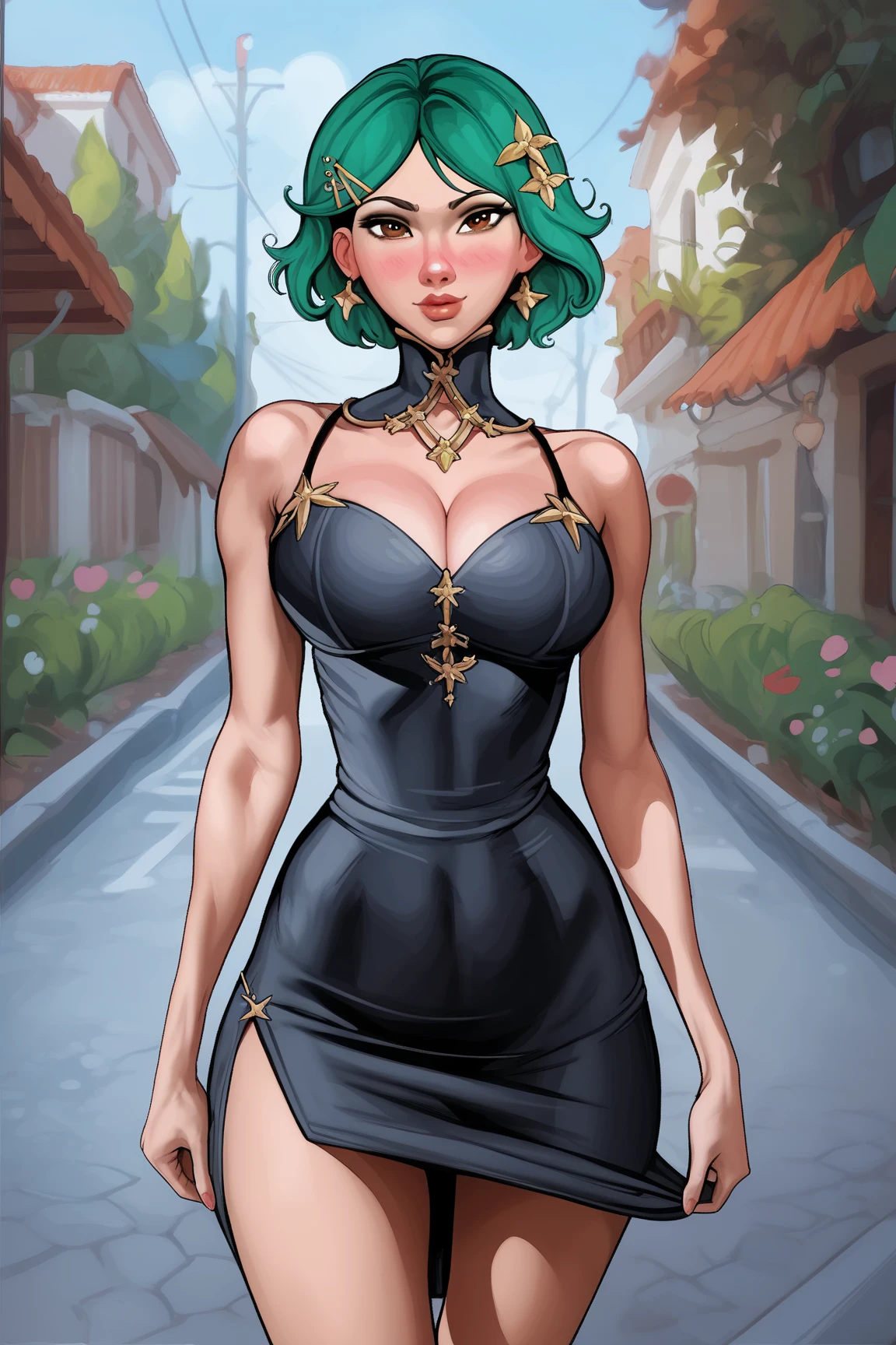cinematic film still beautiful adult woman, age 30, solo, candid, best quality, high quality, high detail, 4k, 8k resolution, bodycon dress, iridescent latex, skirt, see-through, skintight, earrings, breasts, platform heels, flirting with viewer, facing viewer, standing, (elbow gloves), gloves, poofy sleeves, . shallow depth of field, vignette, highly detailed, high budget, bokeh, cinemascope, moody, epic, gorgeous, film grain, grainy
INFO
