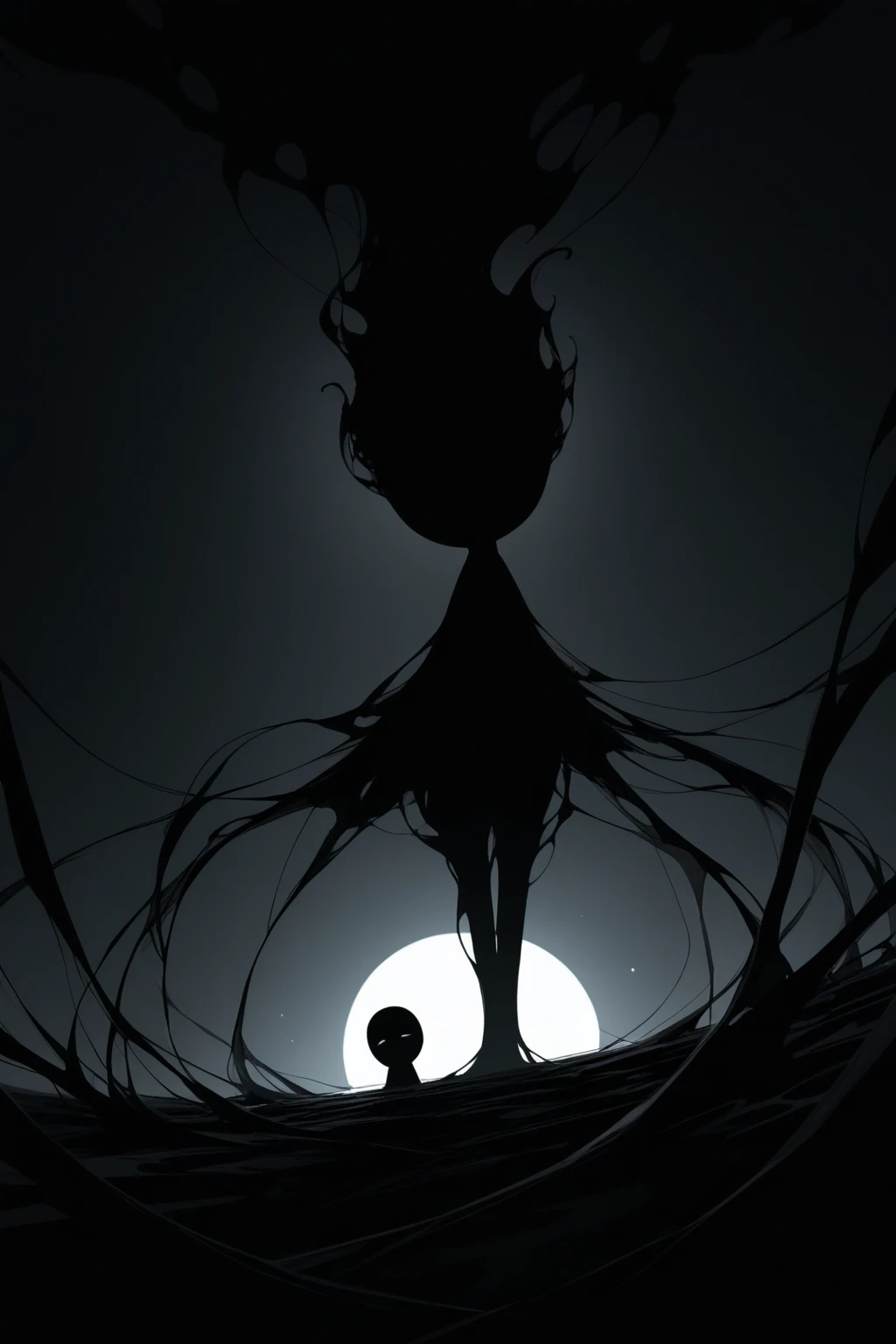 concept artwork, M.C Escher + Architectural Art + b/w photography by Pierre Verger / style fusion / Red marble man's head floating with Black birds around/ mystical and spiritual atmosphere / dark tones / supernatural/Macro lens/Surreal juxtapositions--ar 1080:1350 --c 12
