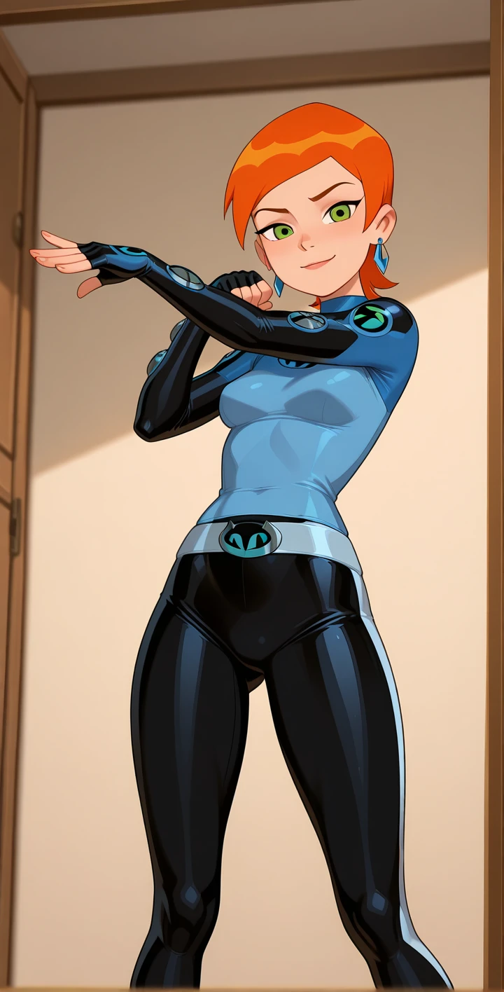 maddie fenton, horny look on her face, she is your mother, wearing a skintight blue bodysuit, a perverted mother that wants to commit incest, she looks at you, a mother's love, a mother who wants to rape you, secret desire, she cant take her eyes off you, wondering if it will work, the first step towards a relationship, she wants to be your girlfriend, solo woman, 1woman, full-body shot, secret encounter, intimate moment, moody lighting, a secret meeting of lovers, late night encounter in the lab, she is confessing her feelings, guilty but horny, orange hair