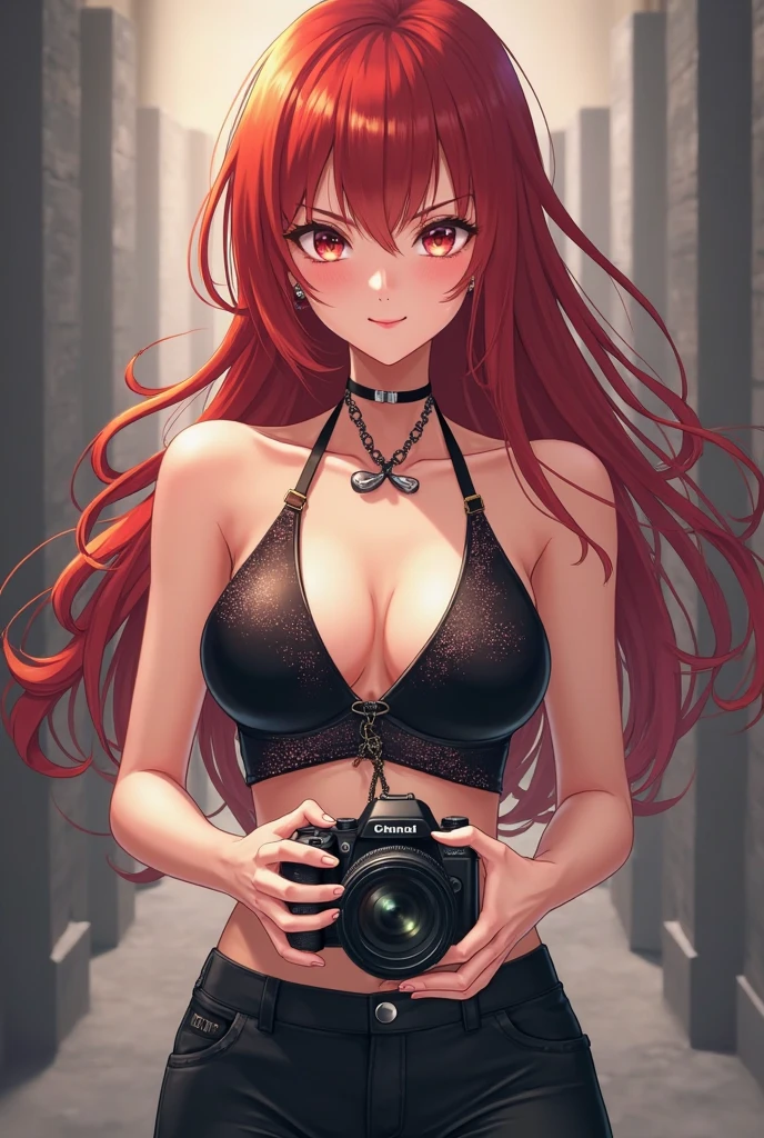 Highest quality,masterpiece,An idol group that is all about sexiness,Radical Slingshot Swimsuit,Two-tone hair color,A good friend,Promotional photo shoot,During a break,Photo studio,chatting,Earrings
