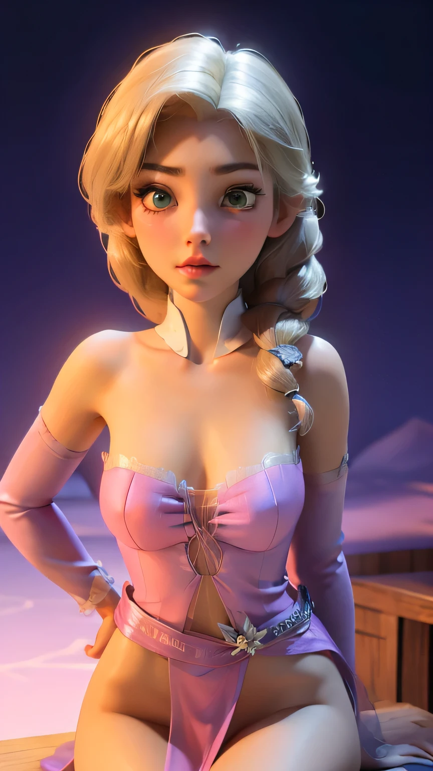 Young Elsa is very hot. busty. cutout. production.. 💗 💕 💮. 3d