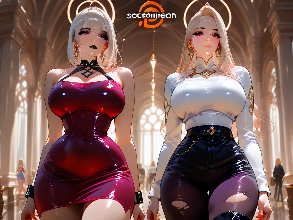 Mamas maiores que o tronco, Seios enormes, seios inchados loucos, bela princesa jovem freira, white nun habit, tight black nun robe with buttons, button gap, Robin Wright, cores brilhantes da asa direita no fundo, Rosto detalhado, pele muito fina, corpo gordinho grosso, (Oppai:1.9) tamanho da mama, peito disparado, corpo inteiro, (in brothels), dynamic lighting, poster, Volumetric lighting, rosto muito detalhado, 4k, Sombra, parto, , no underwear, sem calcinha, (parte inferior do corpo exposta), exibicionismo, Glutes, seios cheios, salients and posters, tipo de corpo tonificado, postura plena, figura extrema, hip ratio/cintura extrema, Cabelo Moreno, Surrealismo, 8k, Super Detalhe, , super quarto, super delicado, seios cheios, no geral super delicado, super rough breasts, super delicate buttocks, seios estrangulados, super delicado, Sagging Tits, figura oito seios, Seios Premium, pernas longas, bunda arrebitada, virilha maior que os ombros, perfect hip-to-waist ratio, salto alto, master part, best quality, high resolution, 2 mulheres, lingerie apertada, props, Meias estranguladas, Standing, renda, suspenders, sedution, breast patches, manchas na parte inferior do corpo, borracha, slavery, chicote de couro, Velas, (Mother and daughter, leite materno, semear, Female dog,) older sister, (no-bra)), (sem calcinha)), escravo, sexy, lusciousness, (roupas molhadas, liquid, suar, muco, Wet,) mixed with water and milk, (obvious sexual characteristics, obvious features) desejo encarnado, exaggerated proportions, Quadris maiores que os ombros, roupas transparentes, ((Linha C, Tanga ,)) showing areola, bojo, areola bulge, mulher insatisfeita, (parte inferior do corpo exposta, exibicionismo), tentacles, Acariciando, ultra-delicate sensitive area, Europa, pernas abertas, viewed from behind, extremely exaggerated body proportions, extreme temptation, Tatuagens, super delicate expression, ((semear