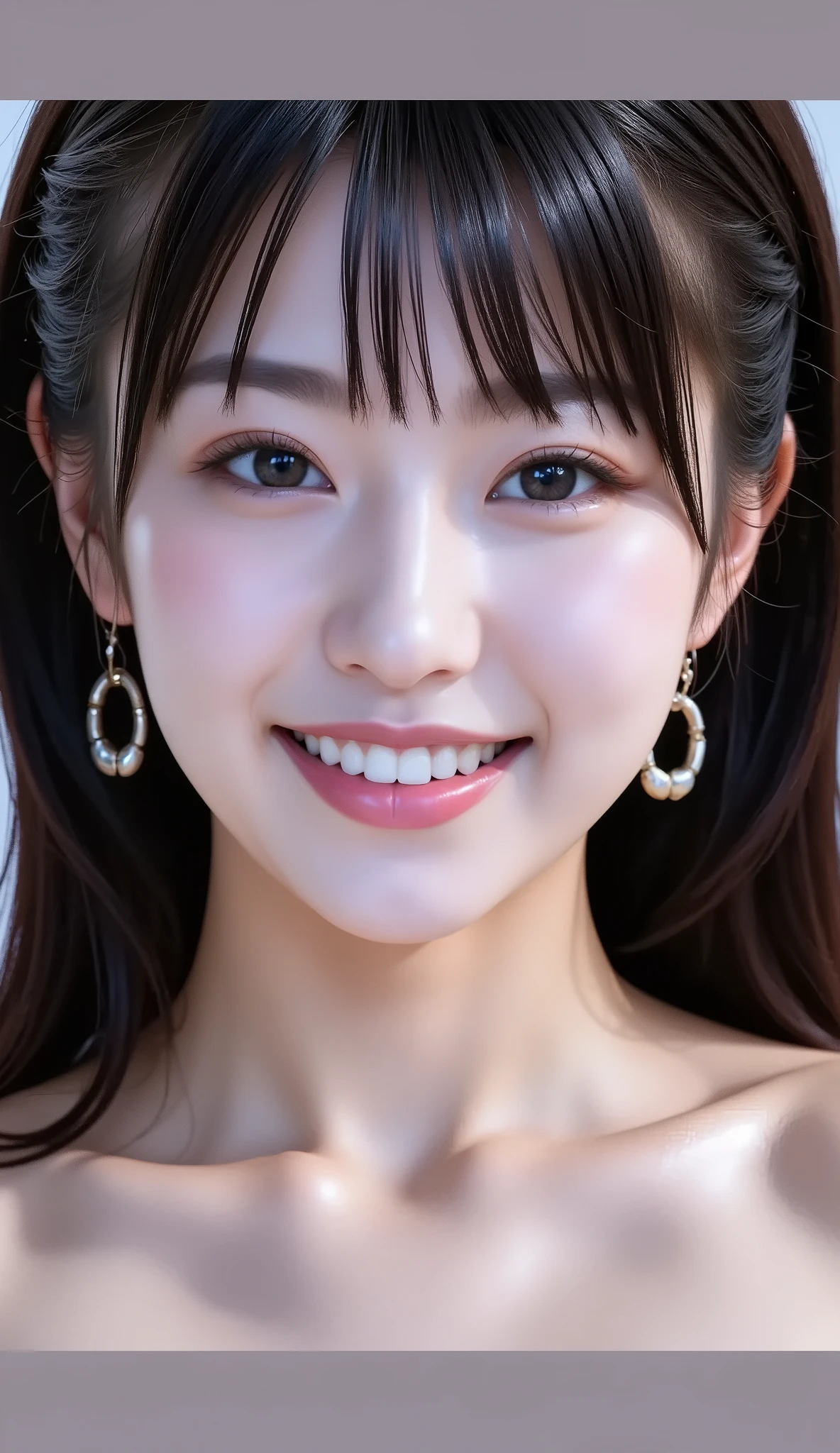 (top quality:1.4),(masterpiece:1.4),(realistic:1.4),(realistic:1.2),(超high resolution, オリジナルのPicture:1.4),(high resolution, Very Detailed:1.2),(8k:1.2),Picture,{黒髪の女性のPicture},{  what is her hairstyle？,[],[Lift your chest],{20 year old girl, {{Smile Yan:teeth}}, Beautiful, radiant skin: Fair skin, (:: slender body),(Lift your chest)- {{{big nipples (red) big nipples}}: Areola {Pink} Areola}},{{Face Zoom In }}, {{beautiful face, Beautiful Eyes: big double eyelids: mascara: dark circles under the eyes},,