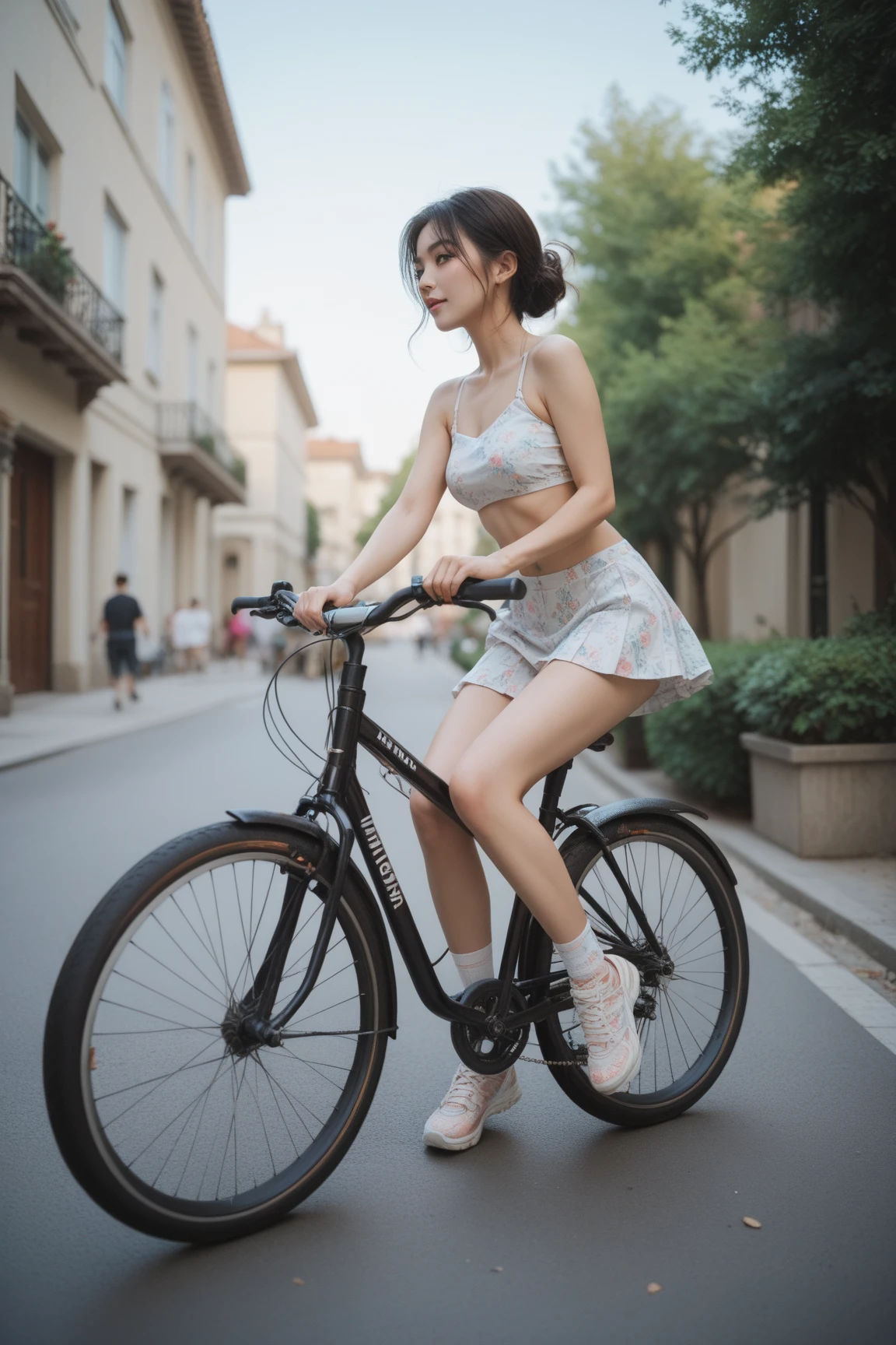 Skinny woman,the ribs,pelvic bone,spine,big breasts thin waist,Thin leg,hungry