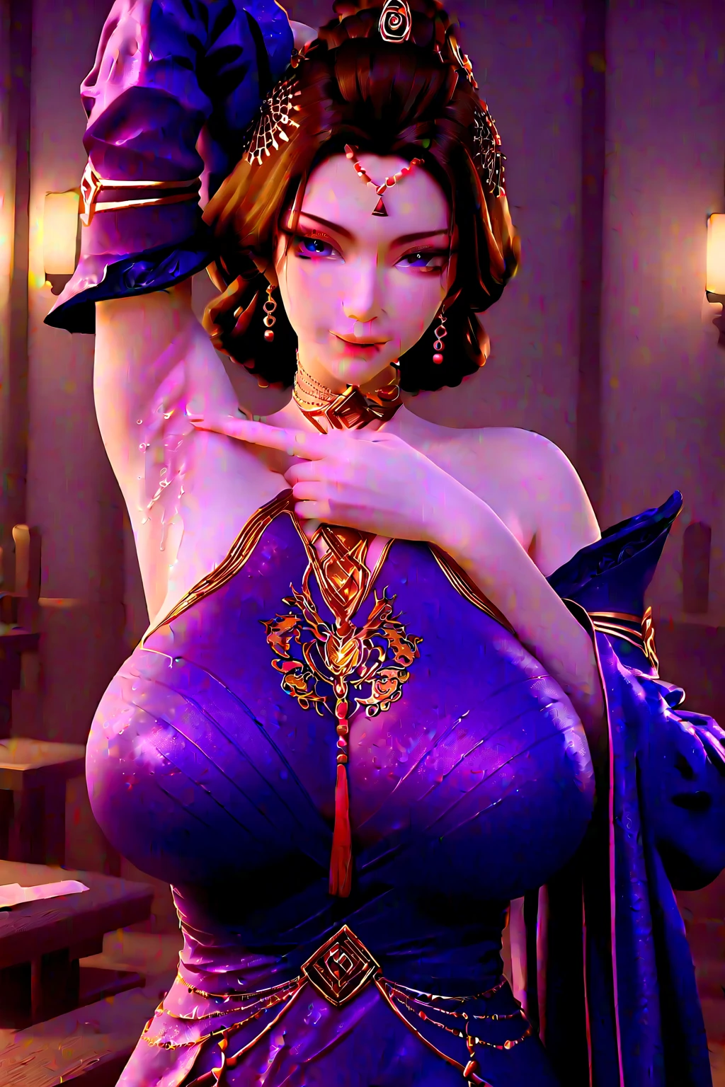 Group of 5 princesses,(5 young women,many young women), (in the bedroom), Various hair styles, harem, Wear a strapless Thai dress....,(very good,no panties) at night, detailed face,Complete breasts,fully, ((big breasts,The cracks are clear..)) long skirt, mule, Sleeveless , Show your armpits, at night, starry at night,(large areolae:1.4,pink,The nipples are clearly visible......),((bare breast:1.37)),((Various positions),(look at the audience.:1.5),milf, Highest quality、Highest picture quality、Masterpiece,, ,(((Umbilical drive,dance,dance,Thai dance))), (Separate outfit showing nipples:1.4)