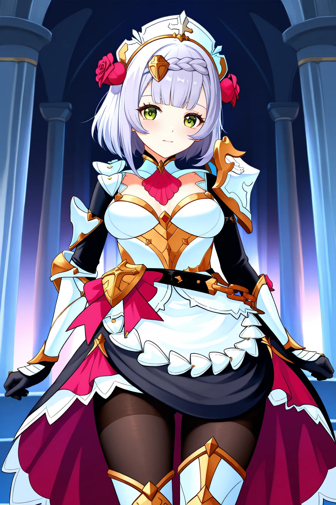 Clear for content,high quality,Noelle(genshin impact),In Monstadt,Nice view,Perfect light,full body