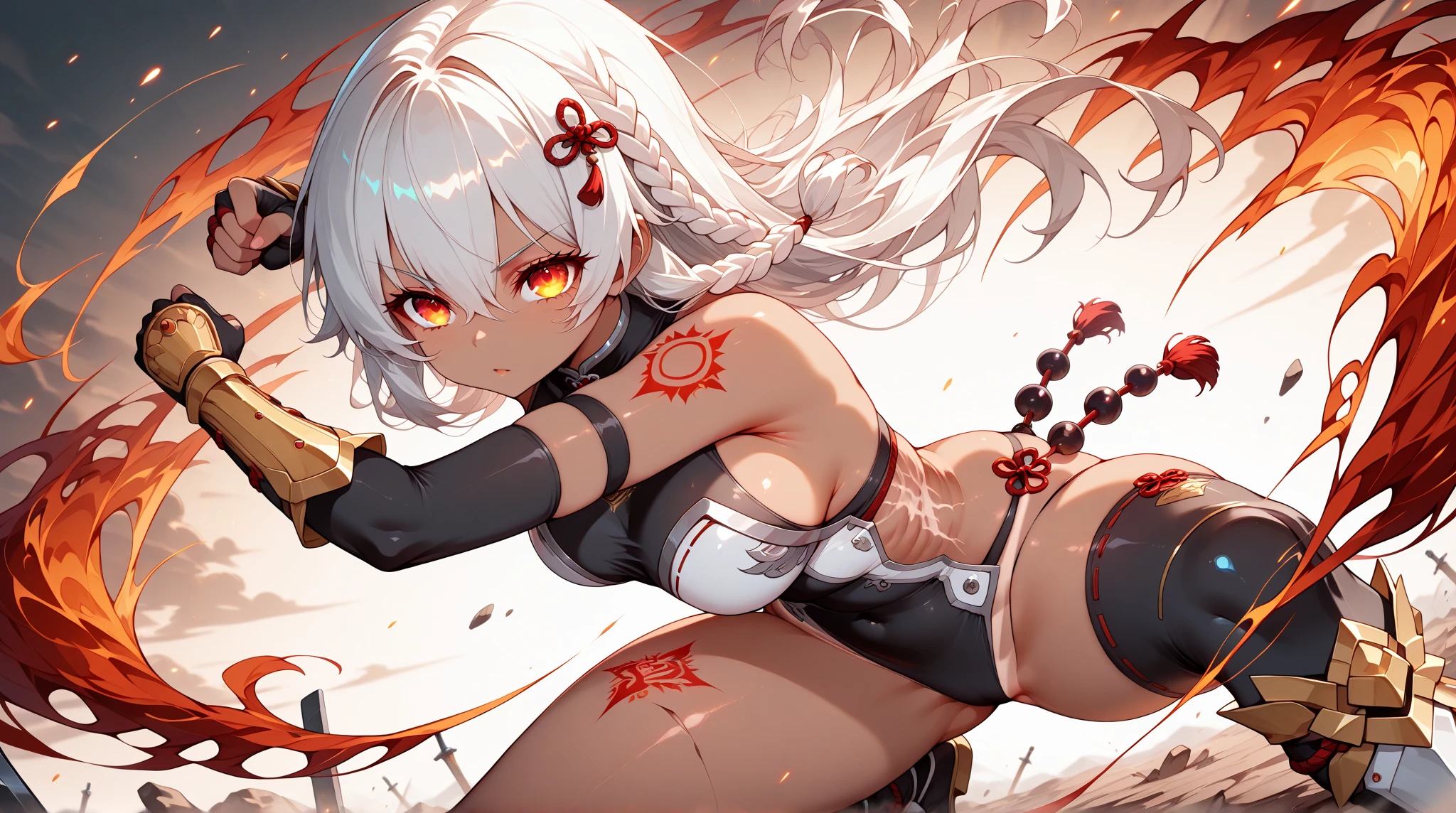 ((Marl、Horse ear headband、fake horse ears)）、(lightly dressed、cleavage of the breast、fully body photo、Beautiful legs)、((Dark、Blind Mask、blindfolds、Atrocious、deadpan、Death row inmates、Large piercings、Large earrings、Standing、T back、Surrounded by blue flames、Smoke from the mouth、Snow-white skin、Bloody tears、Red tears、Digital Tattoo))、1girl in、​master piece、japanaese girl、absurderes、hight resolution、ultra-detailliert、depth of fields、​masterpiece、extremely details CG、3D Photography、3D background、Unity、8K、Hi-Res、top-quality、shadowy、foco nítido、pale-skinned、A detailed eye、blurry backround、dynamic ungle、The most amazing super feat exaggeration、a closed mouth、superclear