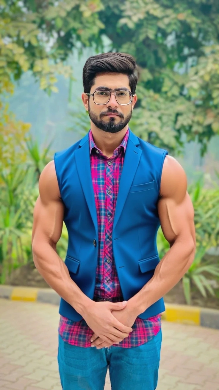 best quality, masterpiece, extremely detailed, masculine, 25 year old muscular bodybuilder indonesian man, wearing glasses, round face, (muscular bodybuilder), very cheeky smile, fitted clothes, glowing quartz crystal pendant, leaning against bookshelf, holding out hand towards camera, in library, afterhours, lights off, at midnight, cinematic shadows, dreamy atmosphere, perfect face, perfect hands, perfection