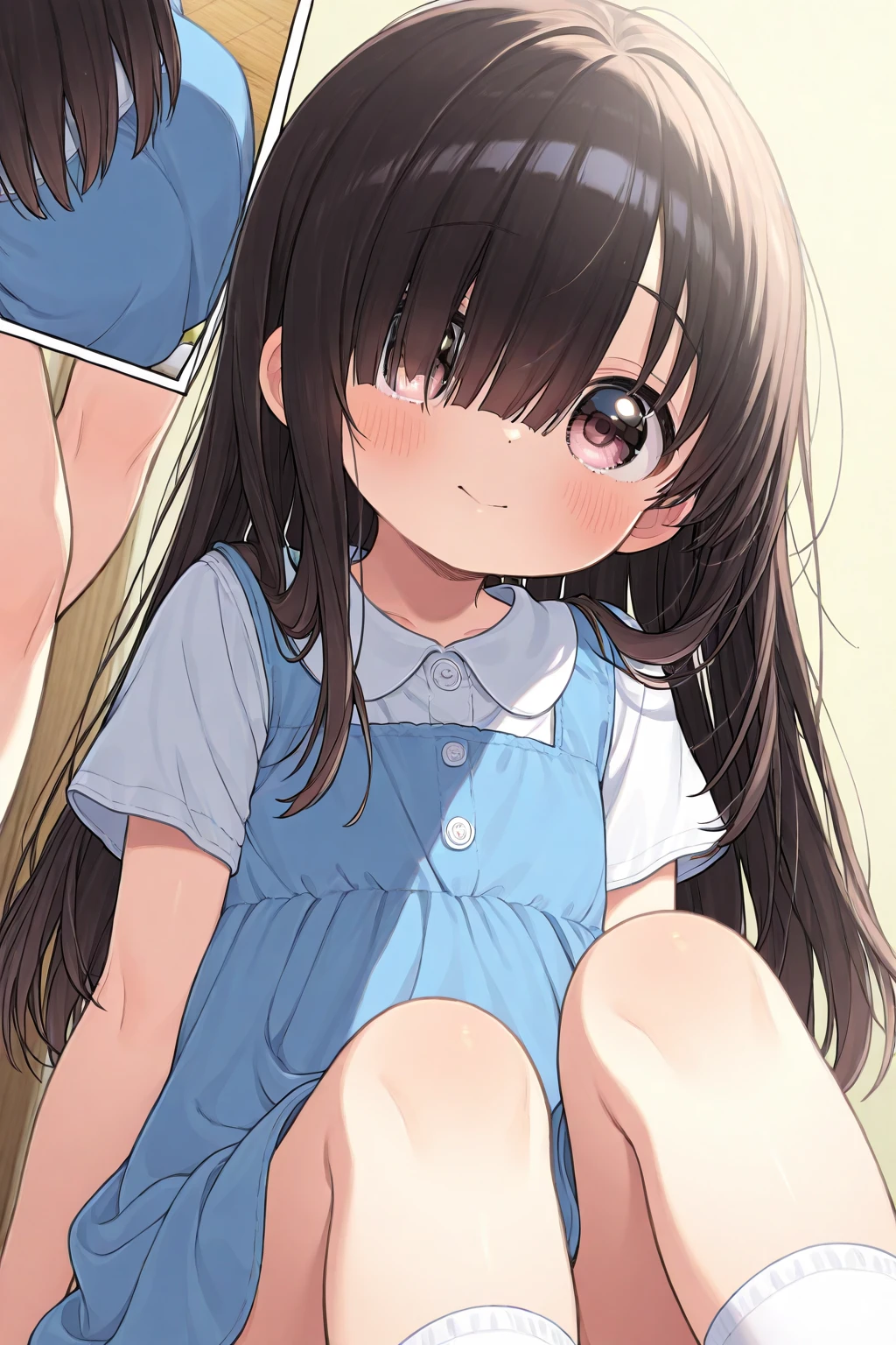((highest quality)), ((masterpiece)), (be familiar with), perfect face, long hair, black hair, Naked on overalls, small breasts, cheerful cheeks, strangulation, black eye, (((((girl trembling with sexual climax))))), vagina, (((((sex))))), back, penis into pussy, penis into anal, can see a tits, (((evil sexual face))), ((Motion blur)), from front, ((leg up)), leg hold, sole, abandoned house, torn overalls, (((The area around the pussy is torn))), ((faceless male)), pov, ((clothing aside)), come undone