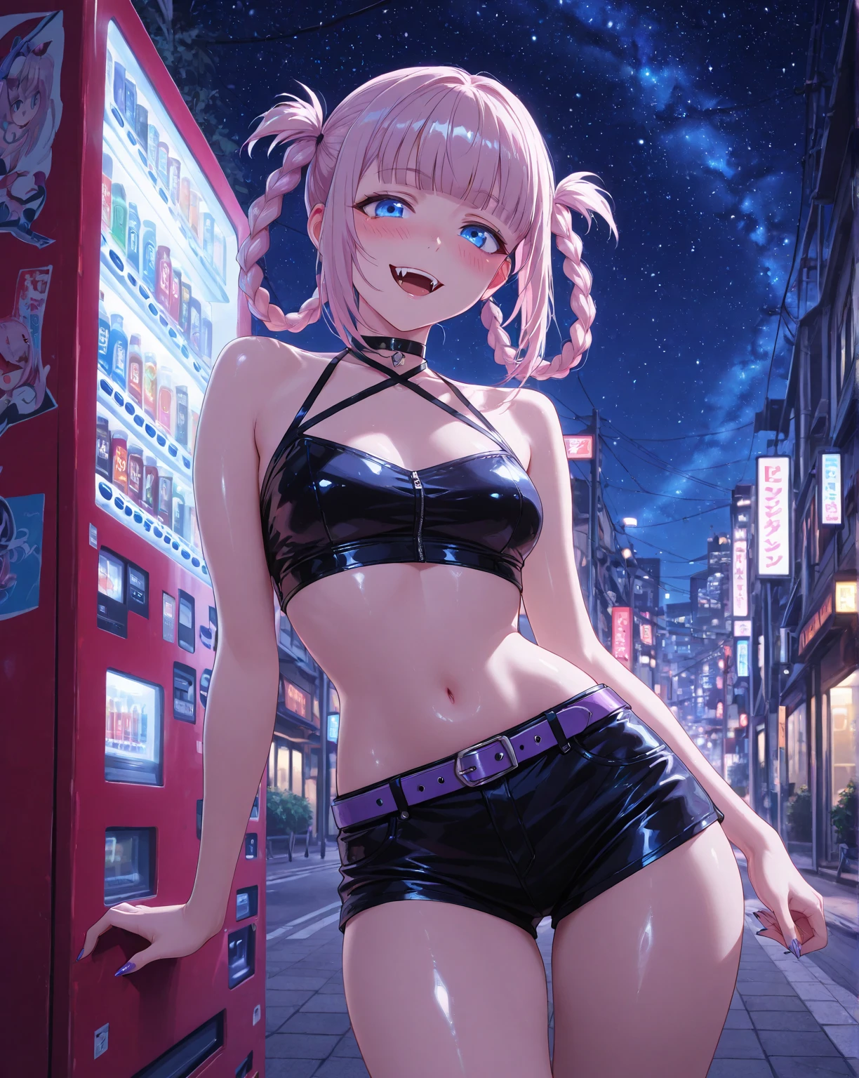 ((NSFW:-1)), (((nipple:-0.99))), ((Acutance:0.85)), (((from below)), The Sky takes up more than third of the composition ) . The background is the downtown area at (Twilight:1.4), (((Red-dyed clouds above hed:1.3))), { (many colorful Lights:1.2) | lens flare | Burning | heyz | (luminous Particles) | Mystic sight } . (Masterpiece:1.2) of professional Analog photo with Hasselblad, (((realistic and photorealistic with touch of rawness:1.37))), physically-based 3D rendering with ultra-detailed. ((( A KAWAII girl in WHITE Fundoshi, at Hakata Gion Ymakasa Festival ))) . (((from below:1.2, underboob, bokeH))), Assfocus and she looking ahead .
