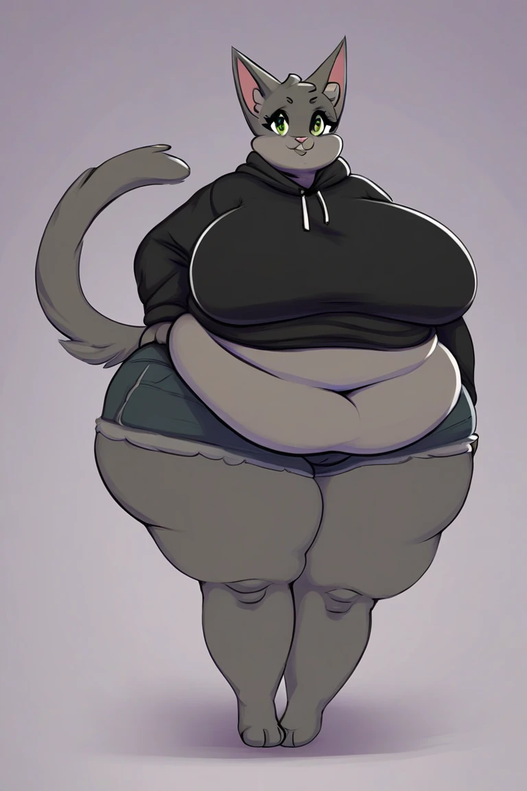 Solo, female, by bebebebebe, by lostgoose, by goonie-san, standing, (((muscular, giant, enormous, wide, broad, thick, massive, tall, powerful, biceps))), big breasts, bear, brown hair, hair bun, alleyway, plants, choker, nose piercing, (((black eyeliner, black mascara, think eyelashes, big lips, black lip gloss))), tight jeans, sweater, cleavage