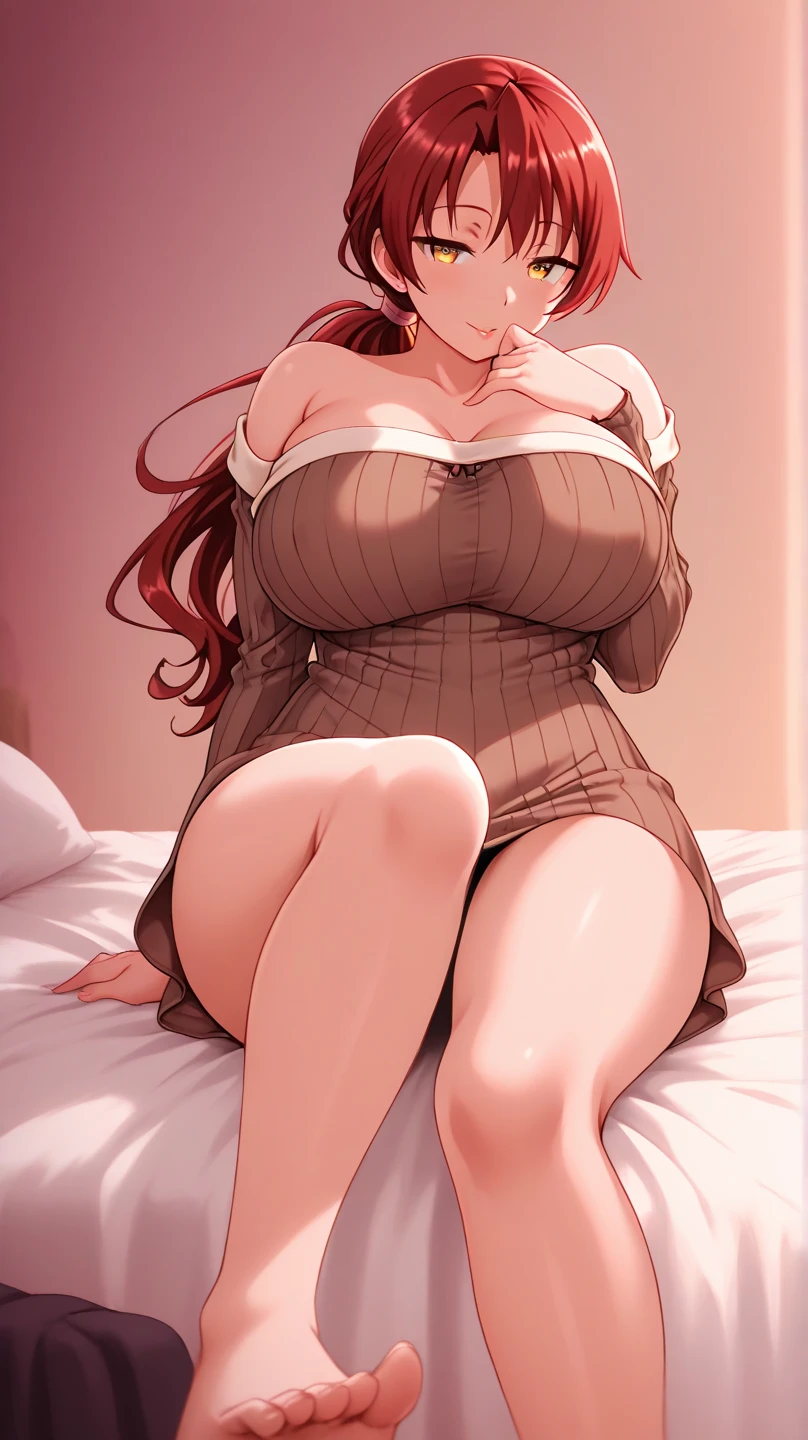 Kyouka Tachibana - Tachibana-san-chi no Dansei Jijou Matome Ban - PonyXL 1milf, mature female, mothely, brown hair, open mouth, (Flowing hair:1.2), (Best quality:1.5), full body potrait, beautiful, large breasts, bedroom, sexy, erotic, lewd, cleavage, thighs, crotch, (upside-down on bed), naked body, nude, nipple,