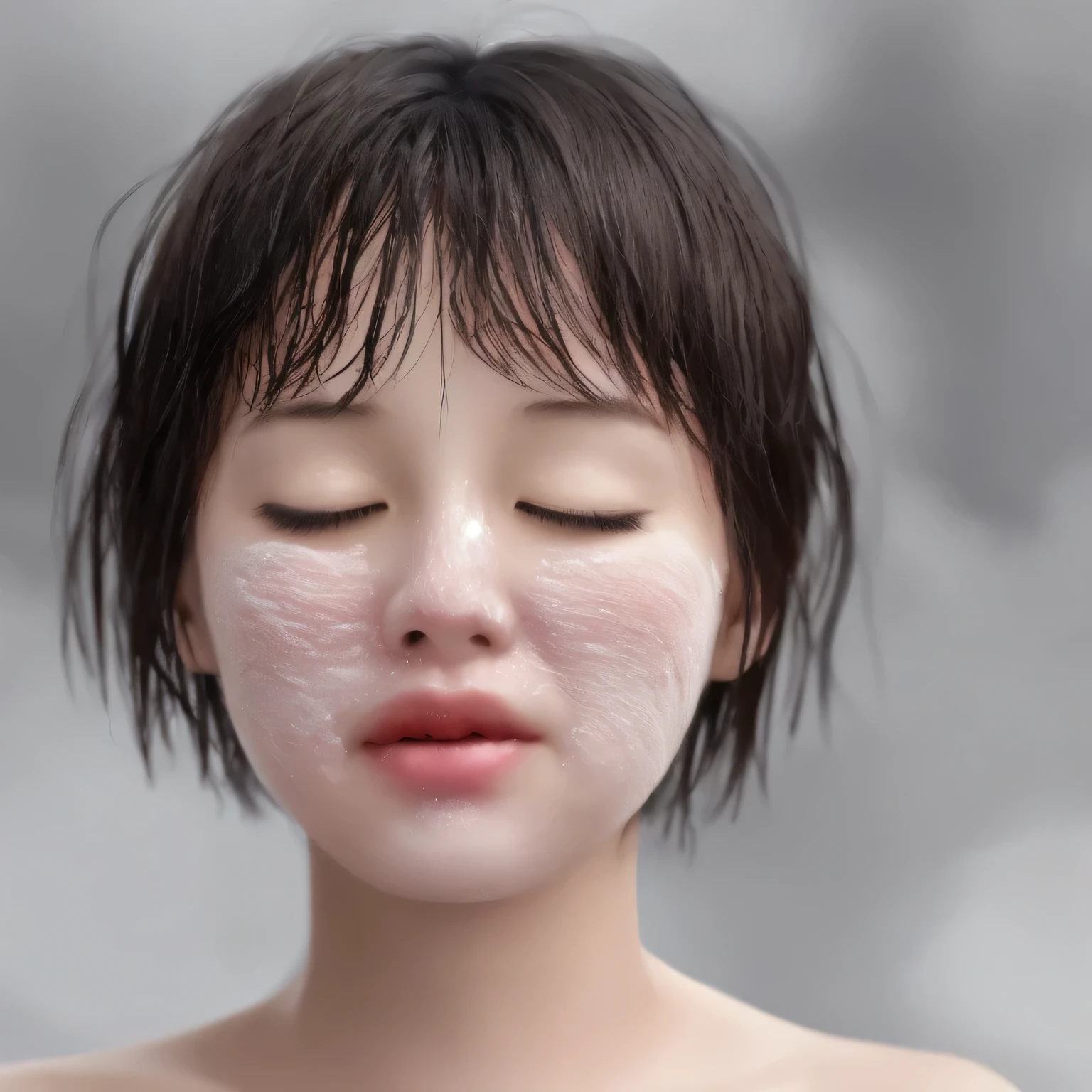 (masterpiece:1.2, Highest quality), (Realistic, photoRealistic:1.4), Beautiful illustrations, (Natural Side Lighting, Cinema Lighting), Written boundary depth, 
Looking at the audience, Front view, 1 girl, 20-year-old, Perfect Face, Symmetrical cute face, Glowing Skin, Leg spread,
(Bob Hair:1.7,blonde), Asymmetrical bangs, Beautiful Hair, Big eyes, Droopy eyes, Long eyelashes, Beautiful and beautiful eyes, Pale pupils, 
Beautiful Face, Beautiful clavicle, Beautiful body, Beautiful breasts, Large Breasts, Beautiful thighs, Beautiful legs, Beautiful fingers, 
((Quality fabric texture, Short sleeve white collar shirt, Navy Pleated Skirt)), 
(Beautiful views), evening, On all fours,(Stick your butt out、Leaning forward:1.1), (Embarrassed expression, Superior, Ecstasy face, Climax expression),(((Orgasm Facial:1.5))), (((No pants, Genitals are visible))), whole bodyショット,whole body,(８Head to Body), Dark blue socks, Sexy Face,