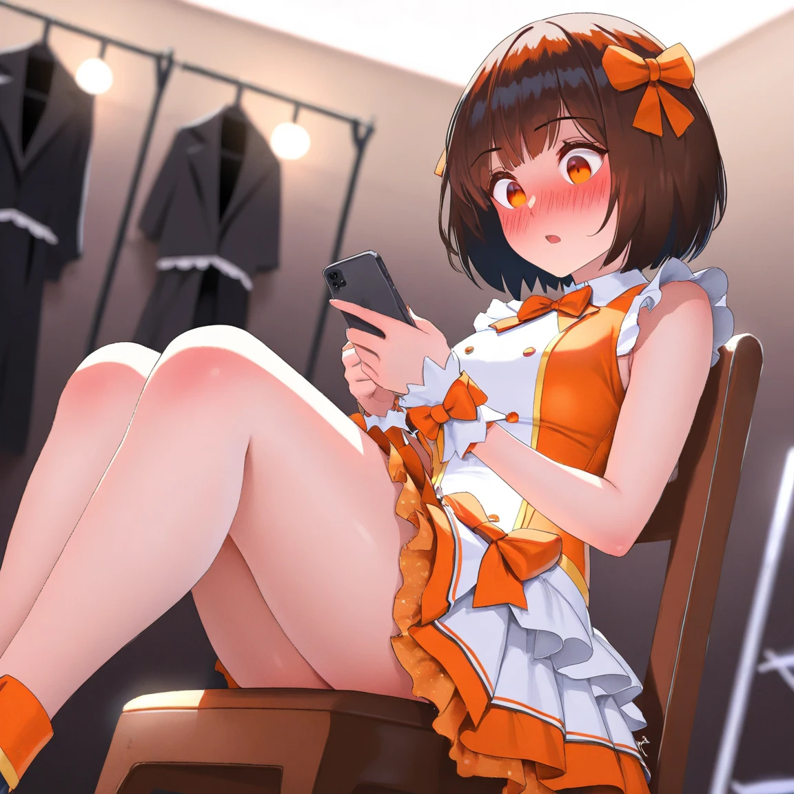 One Woman、Pachinko parlor、Hitting a slingshot、Sit on a chair、Place one&#39;s hand on the handle of a pachinko machine、Play pachinko、Pachinko is a big hit、Facing the pachinko machine、Take the wheel、Facing the pachinko machine、Large crowd、beautiful girl, Highest quality,  Black Pantyhose、Short tight skirt、panties under pantyhose、Thick thighs、Big 、Big Ass、Short Hair、Sweaty body、Sweaty crotch、Orgasmic face、Dirty sound effects、Ecstasy in a flashy way、目の前にLarge crowd、A large number of pachinko machines、Pachinko Umi Monogatari