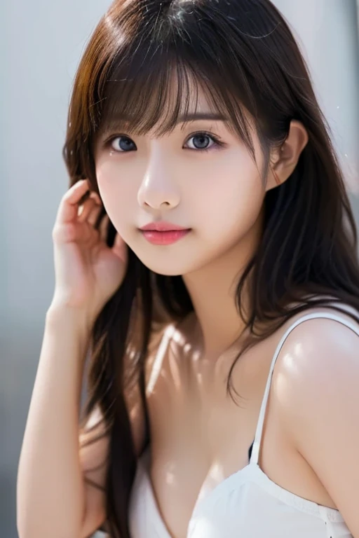 masterpiece, 最high quality, Ultra-high resolution, (Realistic:1.4), Beautiful face in every detail, high qualityの衣類, Amazing European Women, very cute, Portraiture, 肌が柔らかくてPerfect Face、Perfect Face, Shoot your hair, 8k resolution,Super Realistic,Very detailed,high quality, Broad perspective