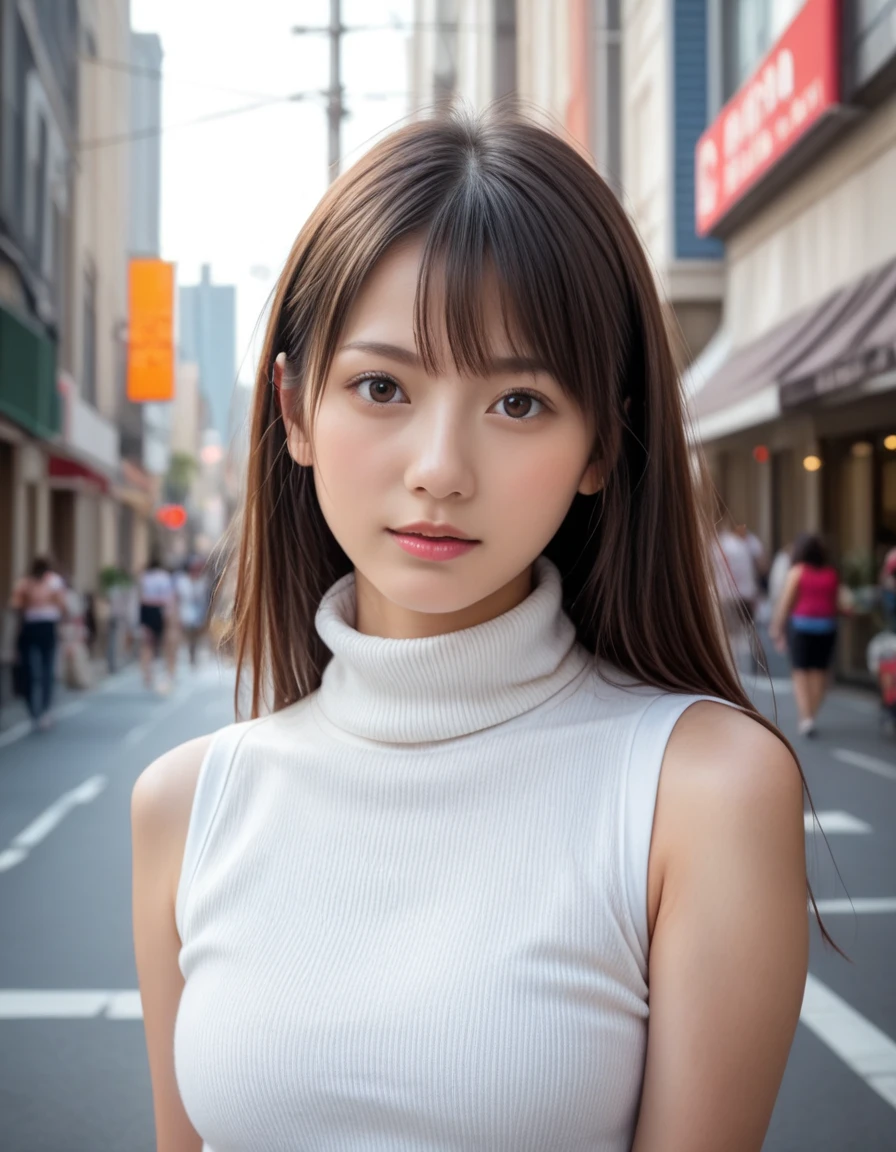photograph, Highest quality, Urban woman , photo of beautiful 何？casual, smile, View your viewers, Perfect Face, Perfect Eyes, Sharp focus, Complex, Attention to detail, dramatic, Realistic,