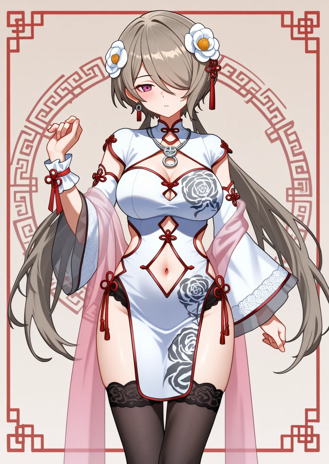 ((Masterpiece)),(((Best quality))),(CharacterDesignSheet,Same role,frontage,Lateral face,on back),illustration,1个Giant Breast Girl,Hair color,Hairpins,By bangs,,,hairstyle fax,Pose Zi too,Female pervert,Princesa chinesa antiga,charturnbetalora,(simplebackground,white backgrounid:1.3)Hanfu,National style,a beauty girl