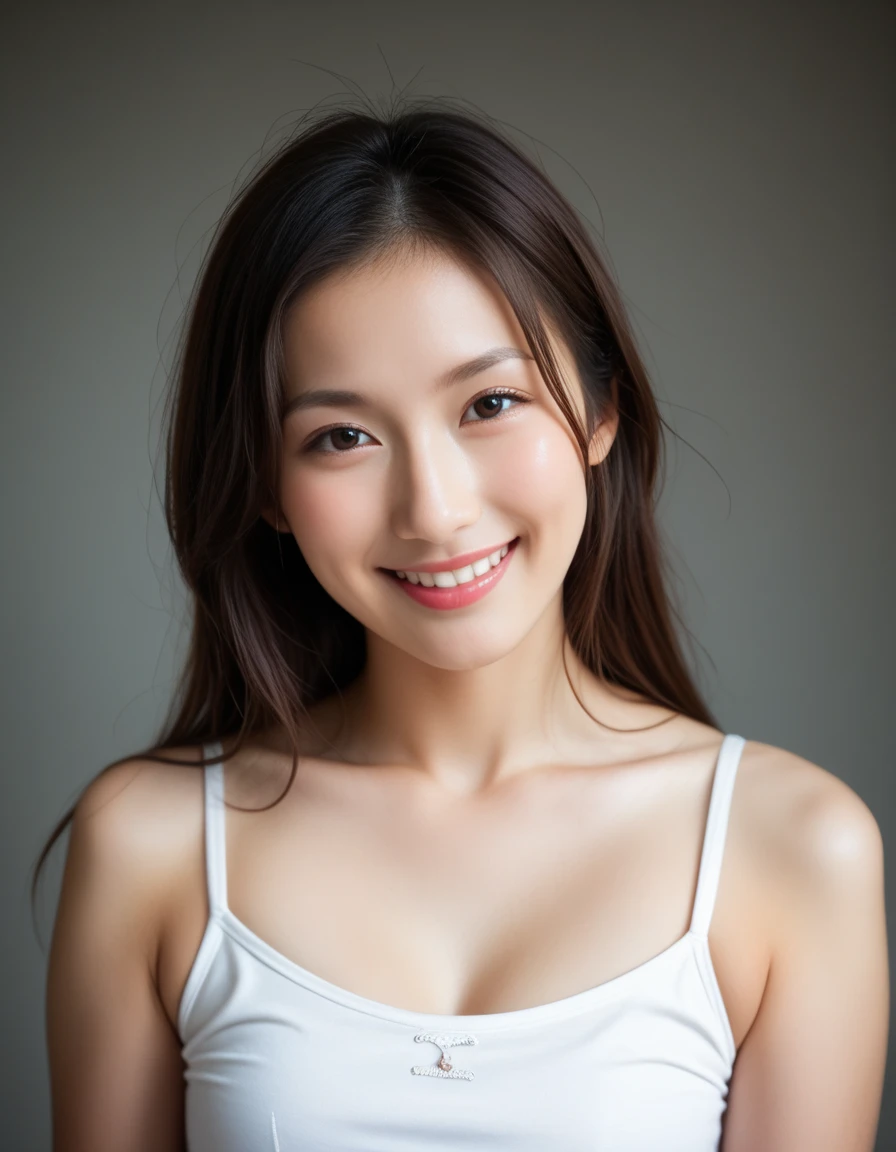 masterpiece,best quality,(Japanese ),((Beautiful girl)),cleavage,indoor,(perfect body beauty:1.2),(shy smile),beautiful teeth,