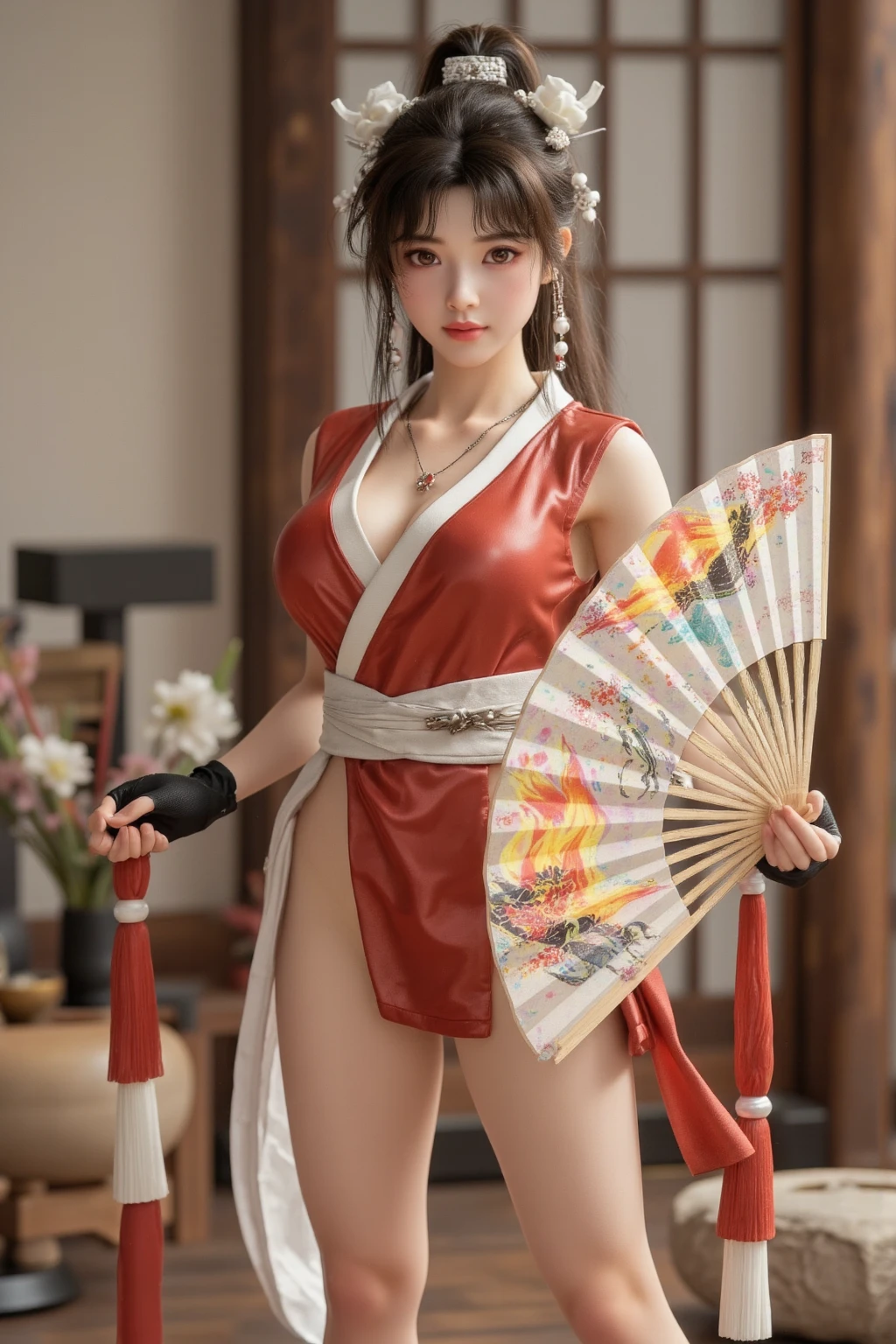 ((best quality)), ((masterpiece)), (detailed), The 13 year old son of the Chinese queen ,Small thin body ,small breasts, wear"(( Ancient Chinese costume lingerie super hot sexy brutal bondage) in the palace prison of brutal sex slavery 