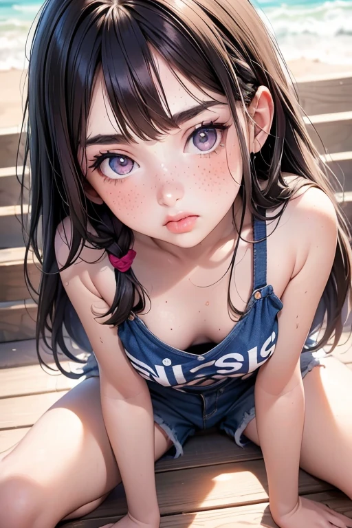 SAUNA,sitting,spread legs,(fellatio gesture),(floating in water),(soaked),(clothed:1.5),baggy t-shirt,(see through),lace swimsuit,(Thin type:1.5),(large breasts),(random hairstyle:1.2),(Highest image quality, (8K), Ultra-realistic, Best Quality, High quality, High Definition, high quality texture, high detailing, Beautiful detailed, fine detailed, extremely details CG, Detailed texture, realistic representation of face, masterpiece, presence)