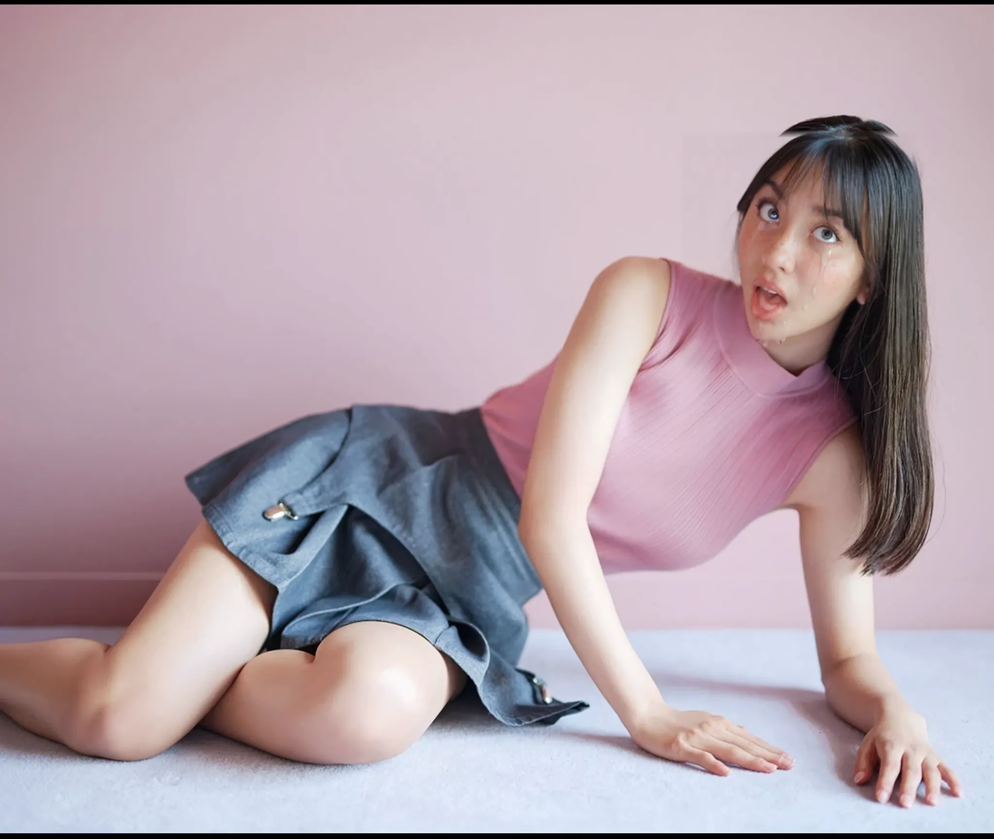 ((Top Quality, 8k, Masterpiece: 1.4)), japanese woman, ((short bob cut, skinny:1.4)), ((30 years old:1,0)), ((looking at viewer:1.4)), inside bedroom, ((Spread her legs:1.4)), 