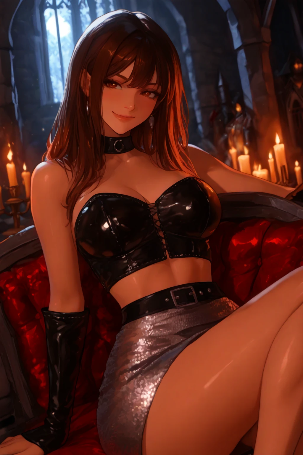 arafed woman in lingerie posing in a dark room, 2b, 2 b, nier 2 b, cinematic goddess body shot, elegant cinematic pose, detailed body, full body close-up shot, black-white skintight robes!, full body detailed, ((wearing aristocrat robe)), succubus in tight short dress, highly detailed full body