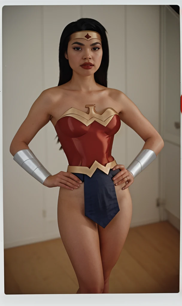 raw-photo, best definition, best image, above 13k, DC Wonder Woman kneeling, handcuffed and fully tied with rope, held in prison, perfect sex slave Gal Gadot, breasts huge loads inverse nipples, tight micro skirt tight mini panties, slave shield and sword on the floor filled with bukkake cum,