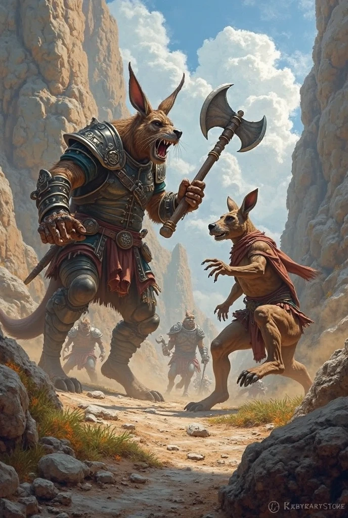 Solo Sexy young anthro scalie dragon male mercenary medieval solider, slim endomorph muscular, anthro handsome gay shorter muzzle, handsome gay model male apperance, sword scars, worn out leather skimpy armament, low on hips heavy leather belt, old very worn out skimpy dirty linen material jockstrap, old yellow dirty worn out stains on white sawn jockstrap, very visible "x" brown seam pattern on the jockstrap, studded skimpy armlets breastplate armor, skimpy breastplate, leather bondages, fingerless leather gloves, smelly unwashed husk, dirty body look, desert battlefield, standing in sexy fighting position, close view of full character