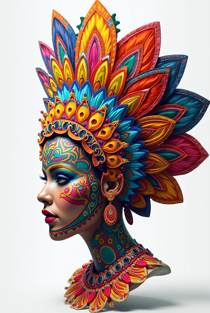 Airplane painted as alebrije