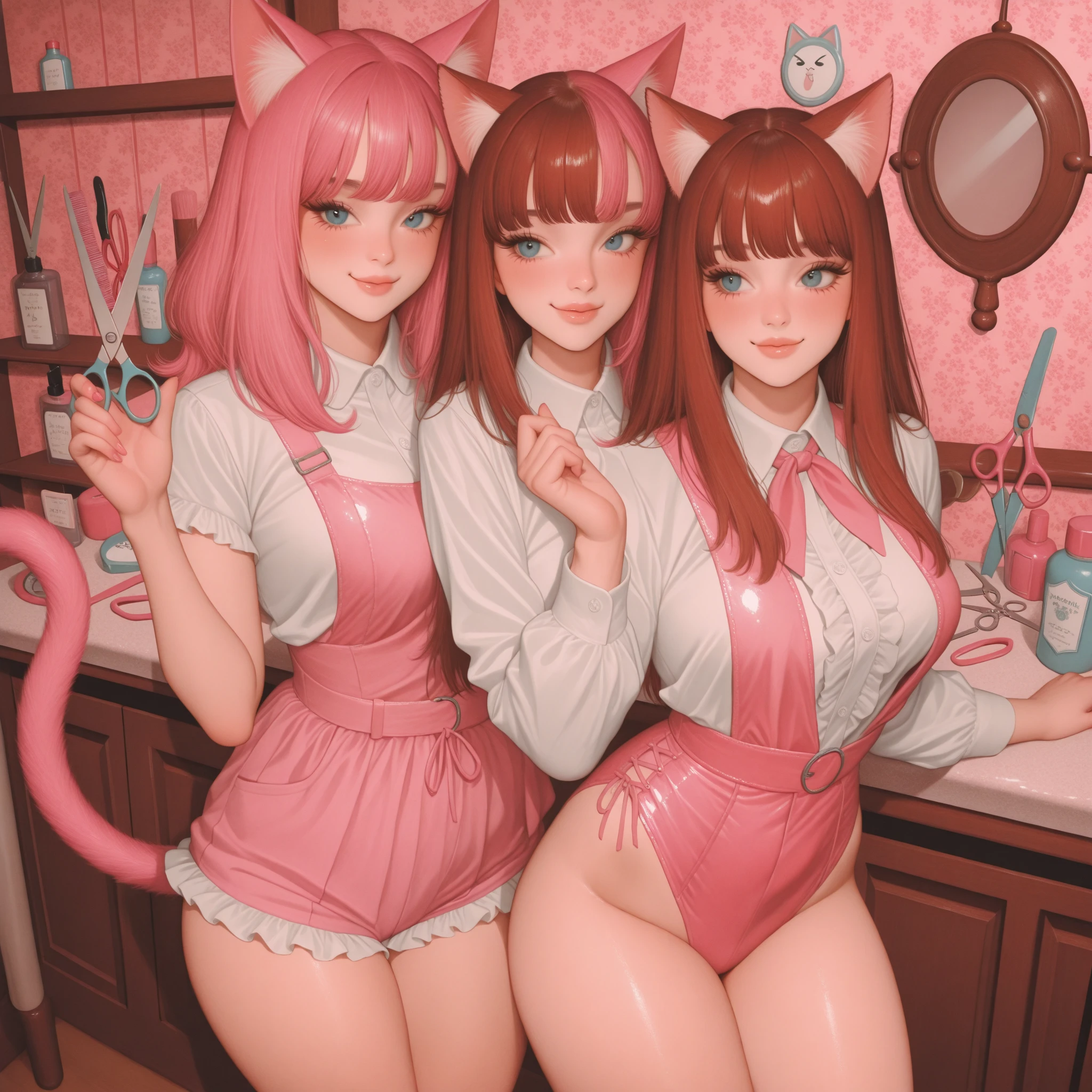 (detailded), (((chica sheep))), (((sheep))), big ass, (((black wavy hair))), ((mini-skirt)), (((pink pussy dripping))), (((office worker suit))), (white skinned), fishnet stockings, ((hidden in a forest))