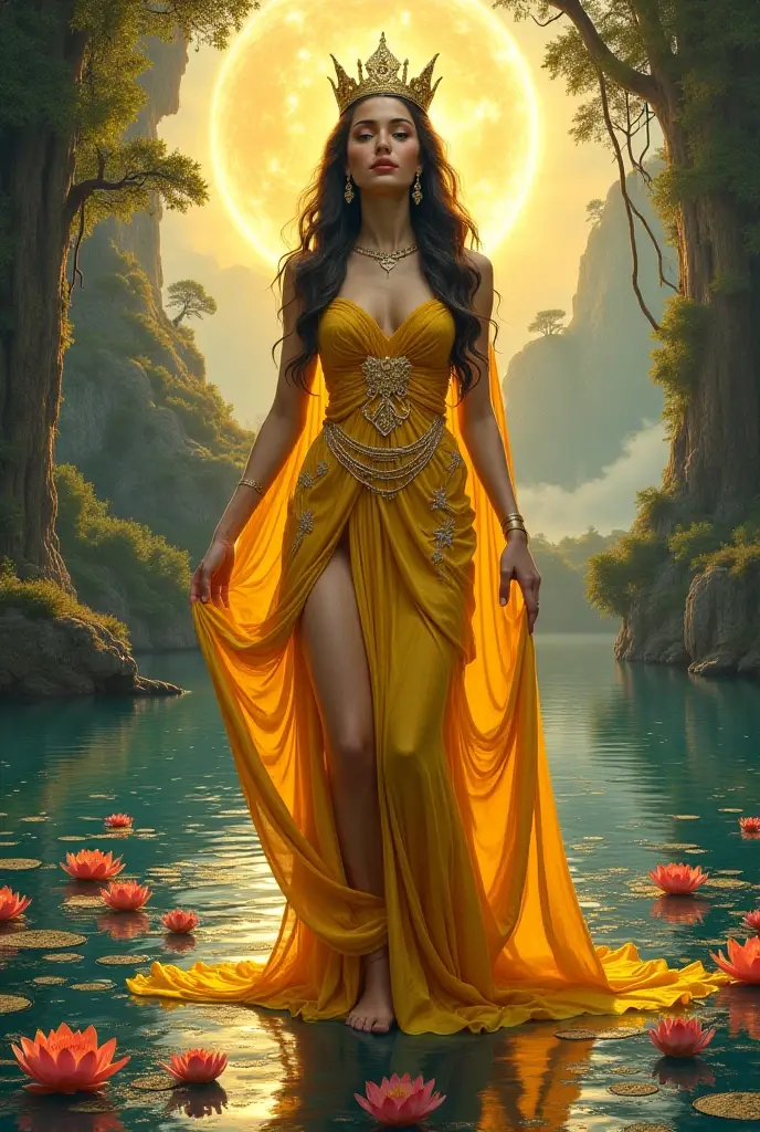 (Beautiful female sand goddess adorned in the movies, Golden Dress, Shiny gold tattoos), (Galactic Shaman with Quantum Energy Fantasy), Fantasy Magic, Long Hairstyles, Dark and clear night, Complex, Mysterious, Sharp focus, figure, Very detailed, Digital Painting, Conceptual Art, with, (An illustration：Wlop), (Par Justin Gerard et Jason Edmiston: 1.5), (Per Greg Rutkowski: 0.4), (by Alphonse Mucha: 0.4), masterpiece