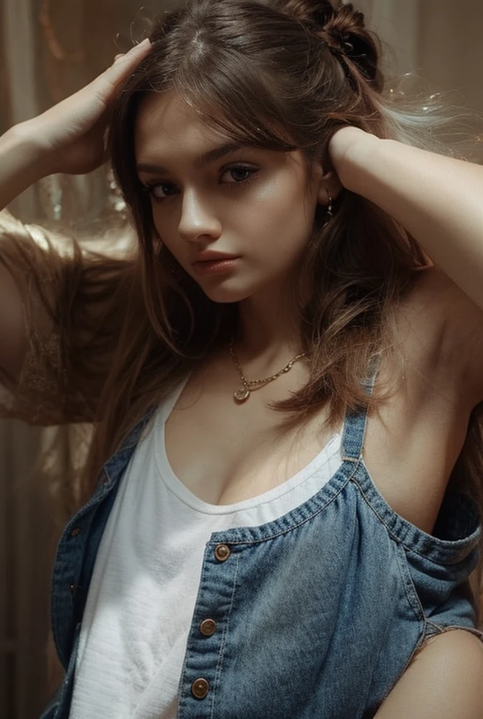 18 year old polish Instagram model, brunette hair, hazel eyes,