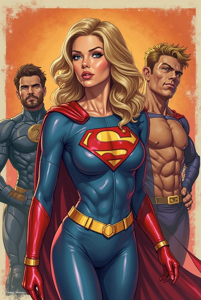 Ridiculously large breasted nudist Kaley Cuoco, action poster, nude, muscular buff gigantic toned 6pack abs