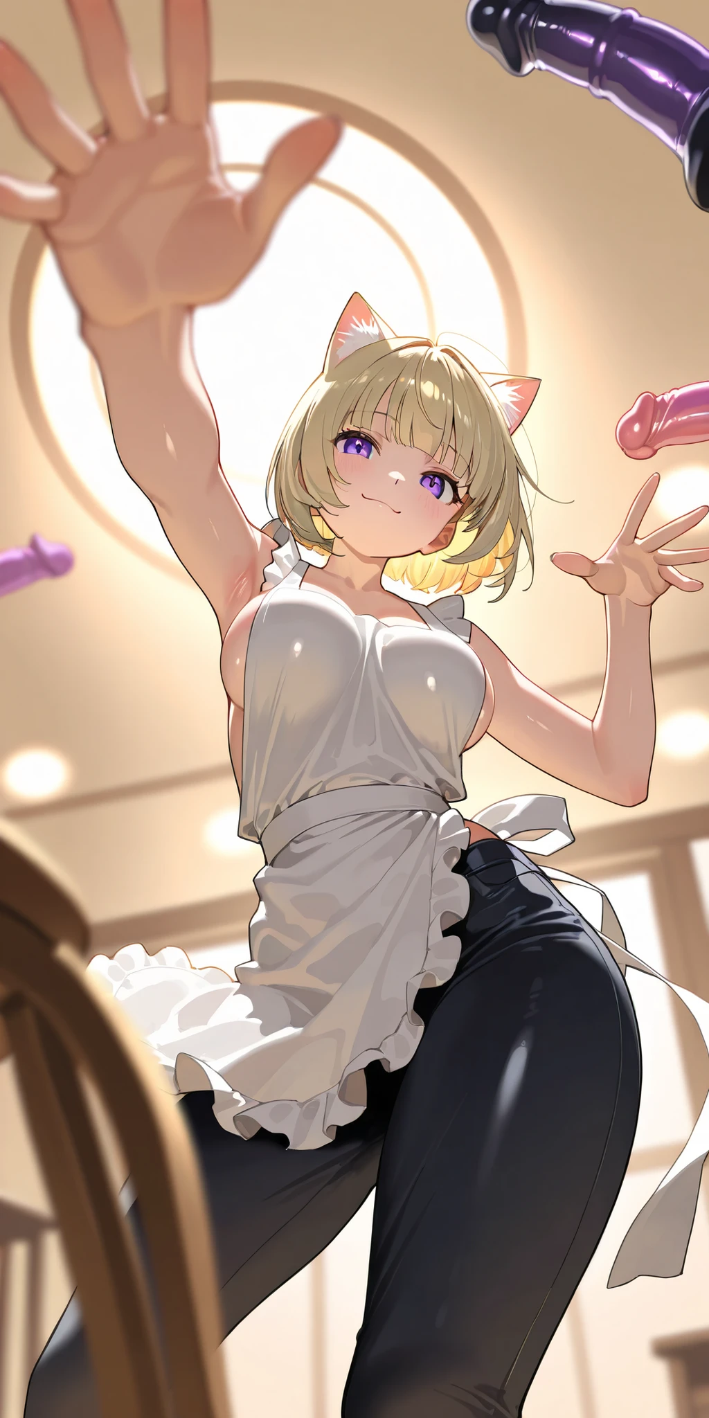Browsing Caution,,(1 cute guy),Sweat,White Breath,(One cute boy),Groin bulge,Standing posture,Large areola,White steam,Small breasts,Bunny costume1 person,blonde low twintails,Bathroom,Dark Room,Blowjob